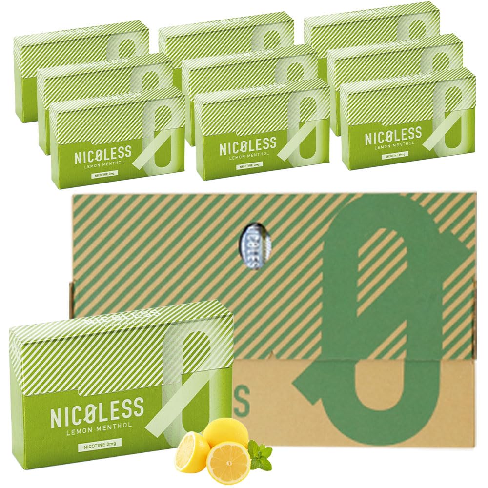 Amazon | NICOLESS ニコレス レモンメンソール 1カートン(10箱入り Amazon | NICOLESS ニコレス レモンメンソール 1カートン(10箱入り