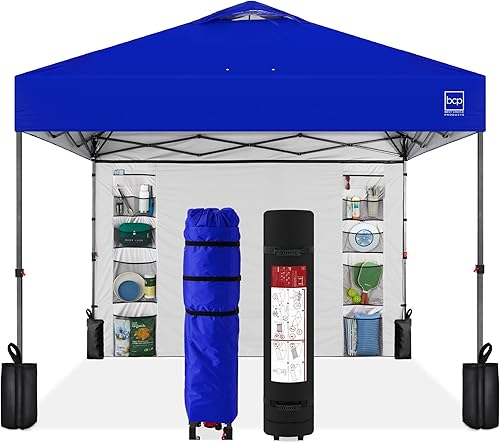 Miniatura 43 de Best Choice Products Carpa Toldo Desplegable de 10x10 pies para Instalación de 1 Persona, Refugio Portátil Instantáneo con Botón de 1 Toque,