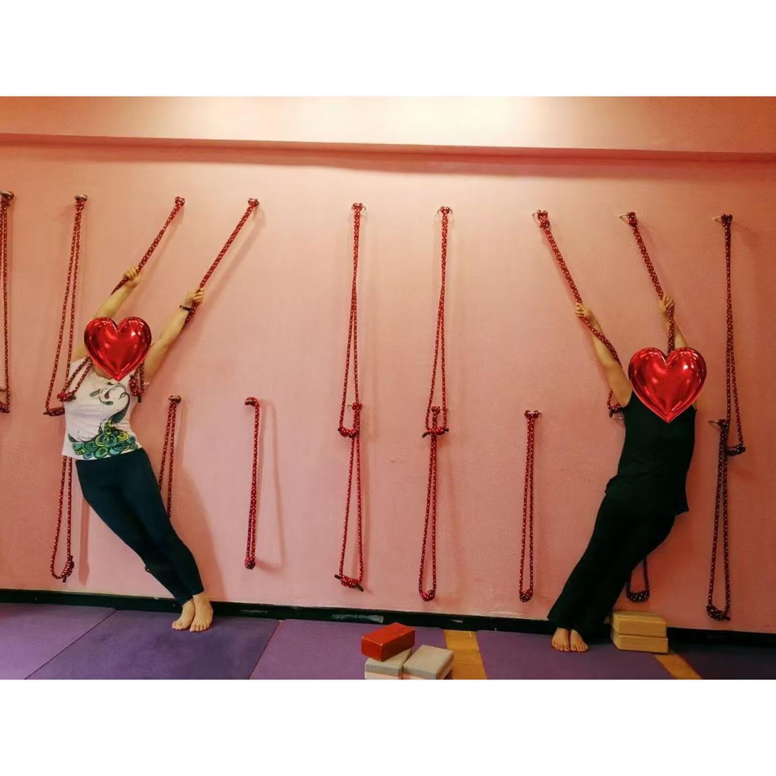 Liny Ścienne Jogi Bawełna rozciągacz pleców, ćwiczenia gibkości, szpagat | Lina Treningowa Skłonów W Tył Do Szpagatów Studio Rehabilitacji Pilatesu Tańca Aerialu Baletu Fitnessu