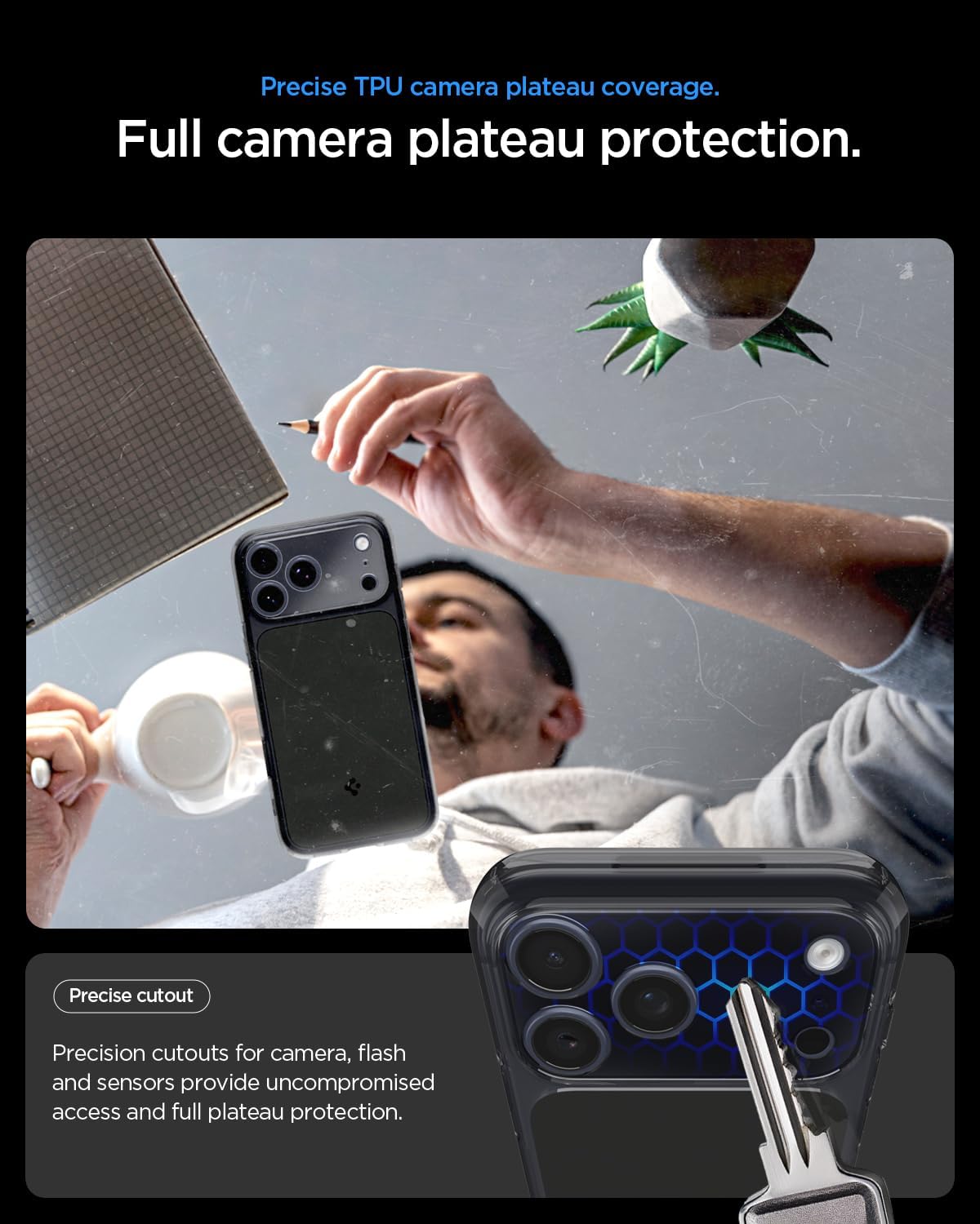 Spigen for iPhone 17 Pro Max Case, Ultra Hybrid T MagFit [Camera Control Button] [Compatible with Magsafe] - Matte Black - Image 4