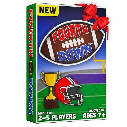 Fourth Down™ - New! The Excitement of Football in a Card Game! As Featured in New York Magazine, The Loved by The Whole Family. 2-5 Players, Ages 7+