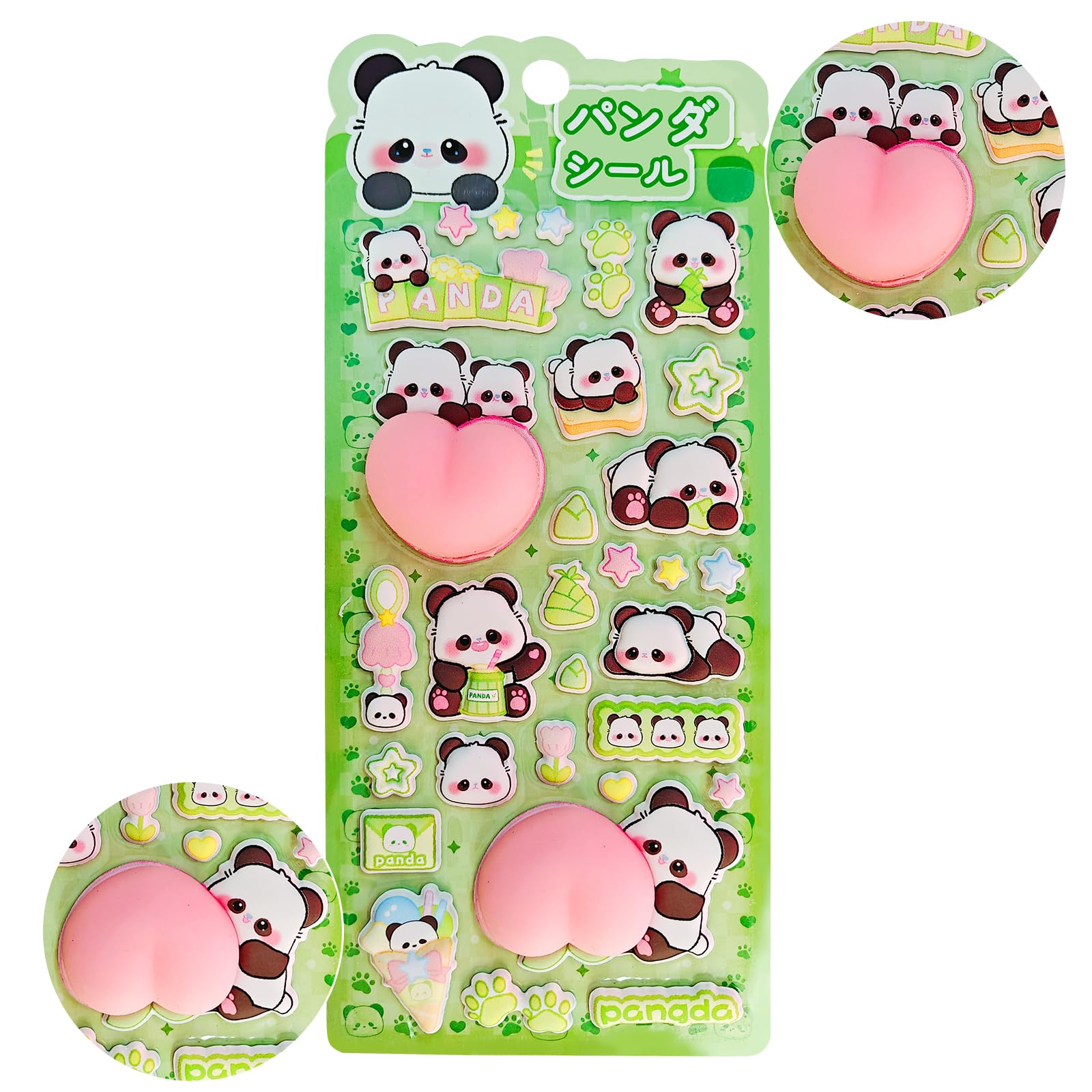 Amazon.co.jp: 【1枚セット】シール パンダステッカー 可愛い