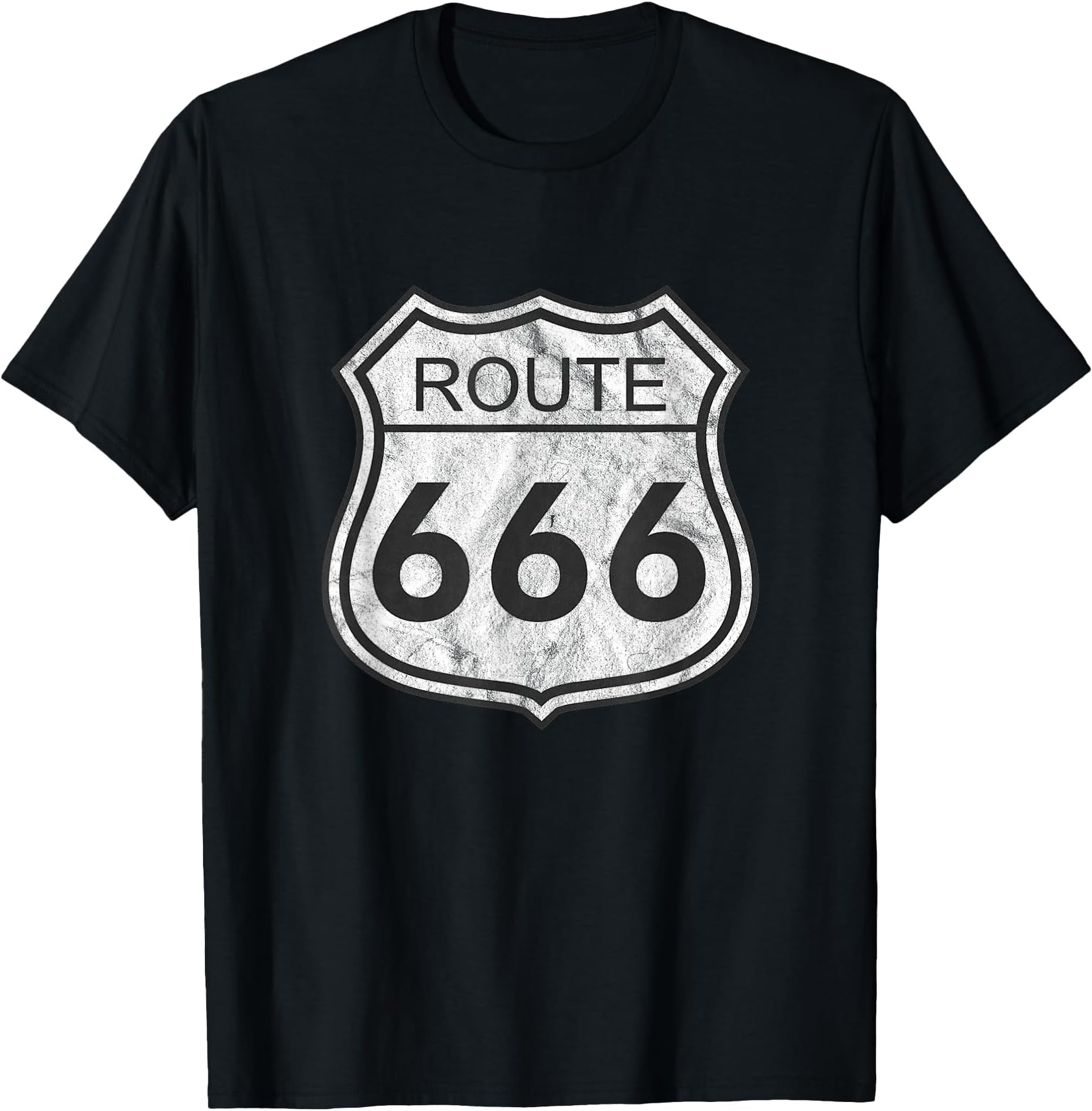 Route 666 v4 - Dark Road Sign Parody Humor T-Shirt