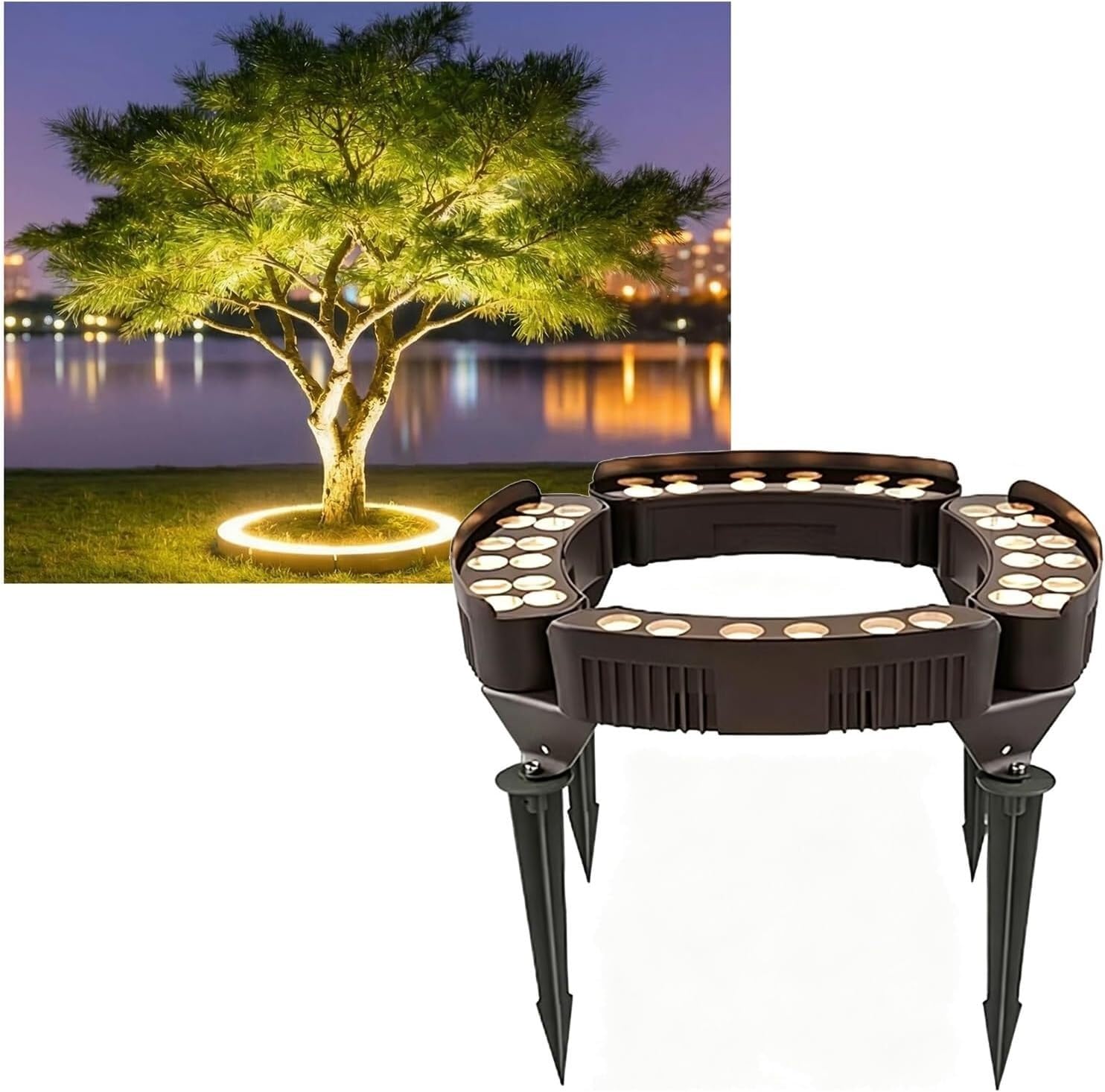k3Mq9Rw Solar Tree Lights Landscape Lighting Tree Lights, Suitable For Patios, Gardens, Courtyards, And Palm Trees(Rgb,4 Packs)