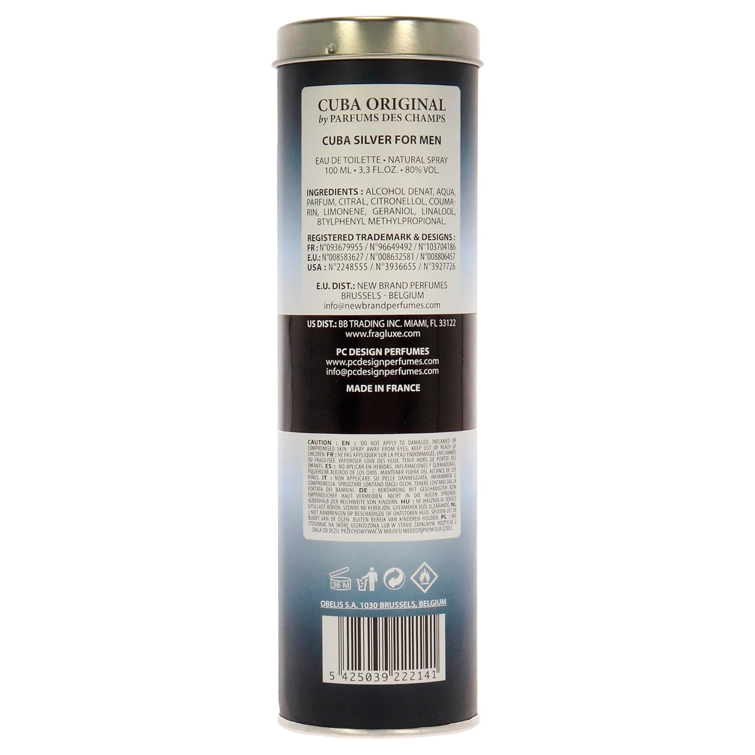 Cuba Silver Eau De Toilette Spray for Men, 3.3 Ounce - Image 4