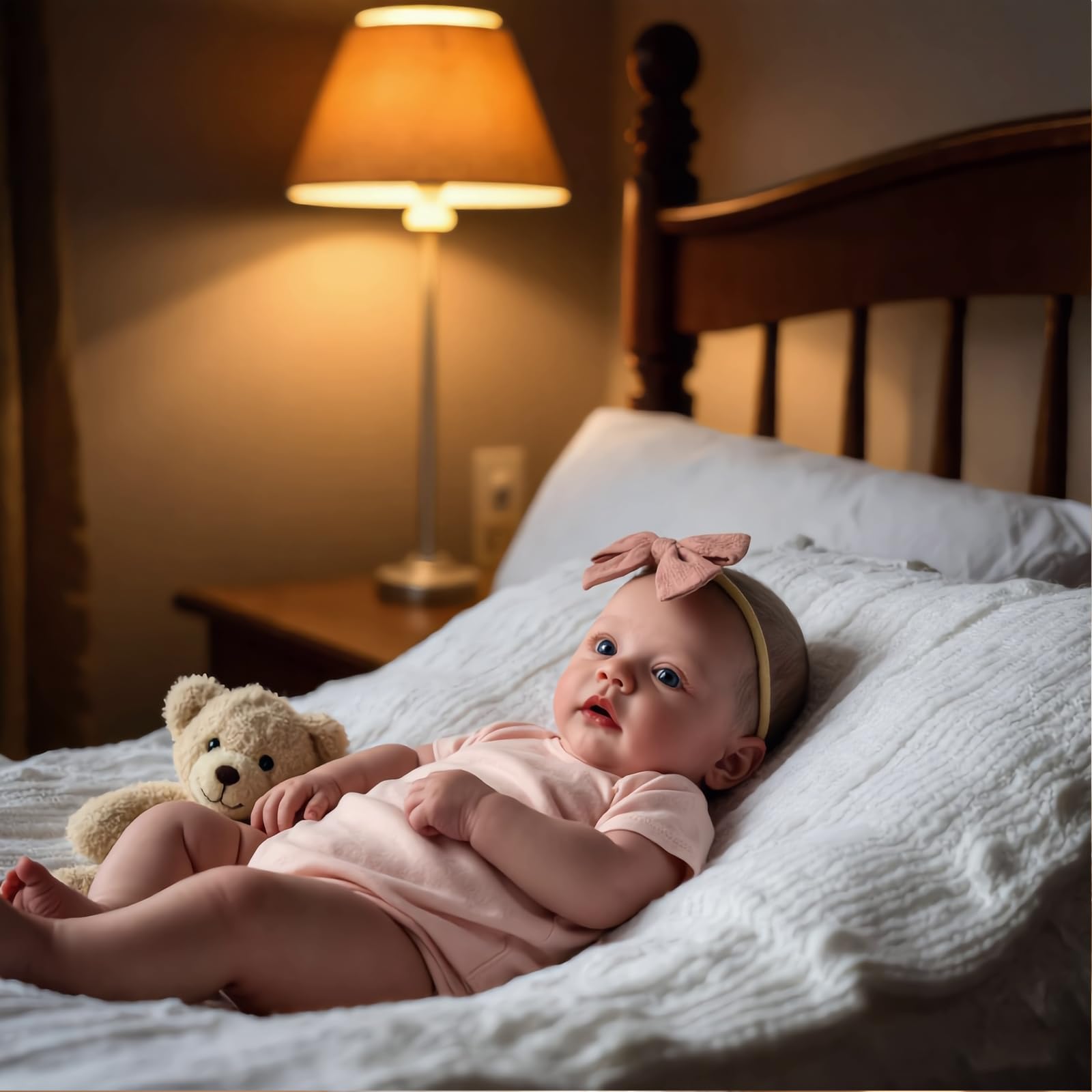 vinyle 20-inch (50 cm) Realistic Soft Silicone Reborn Baby Doll – a handcrafted, lifelike newborn toy. This reborn baby doll comes with a magnetic pacifier and is ideal as a toy or gift.