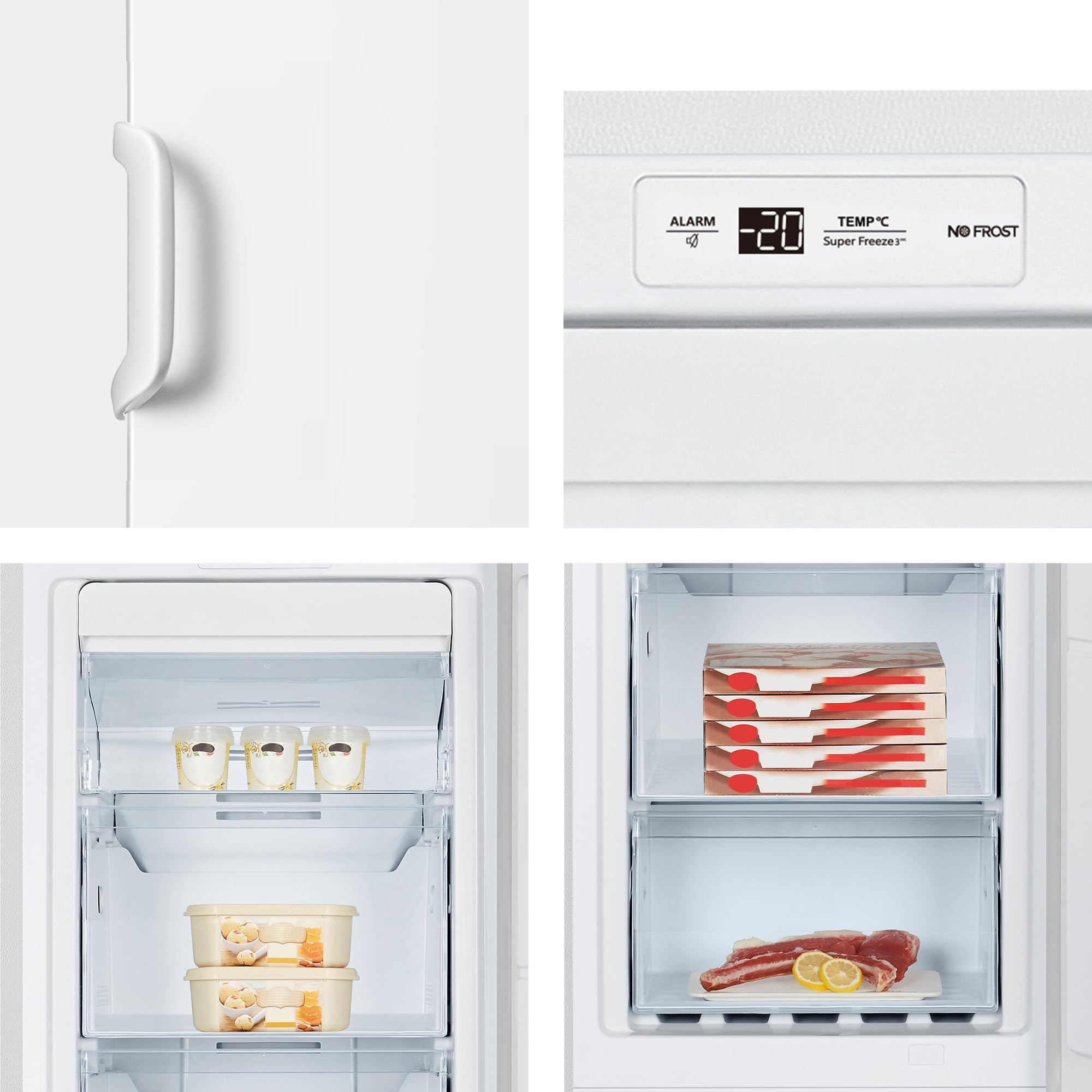 Hisense Congelador FV191N4AW2, TotalNoFrost/Superfreeze/ Alarma de puerta, Multiflow 360°/ BigBox/ 143,4 cm/ compartimento congelador 147 l/ 41 dB/ 205 kWh/blanco