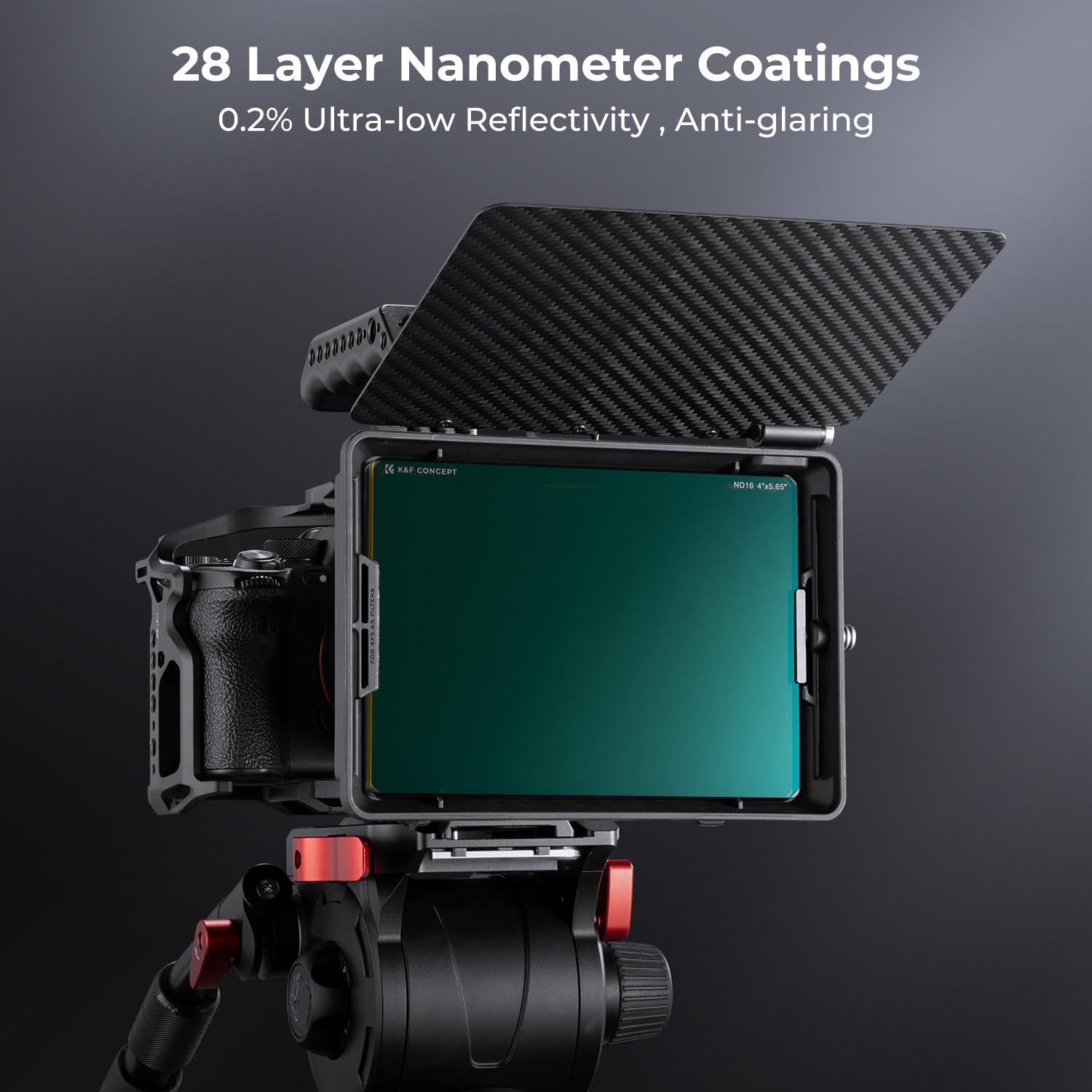 Amazon.com : K&F CONCEPT 4'' x 5.65'' Square ND1.2 (4 Stops