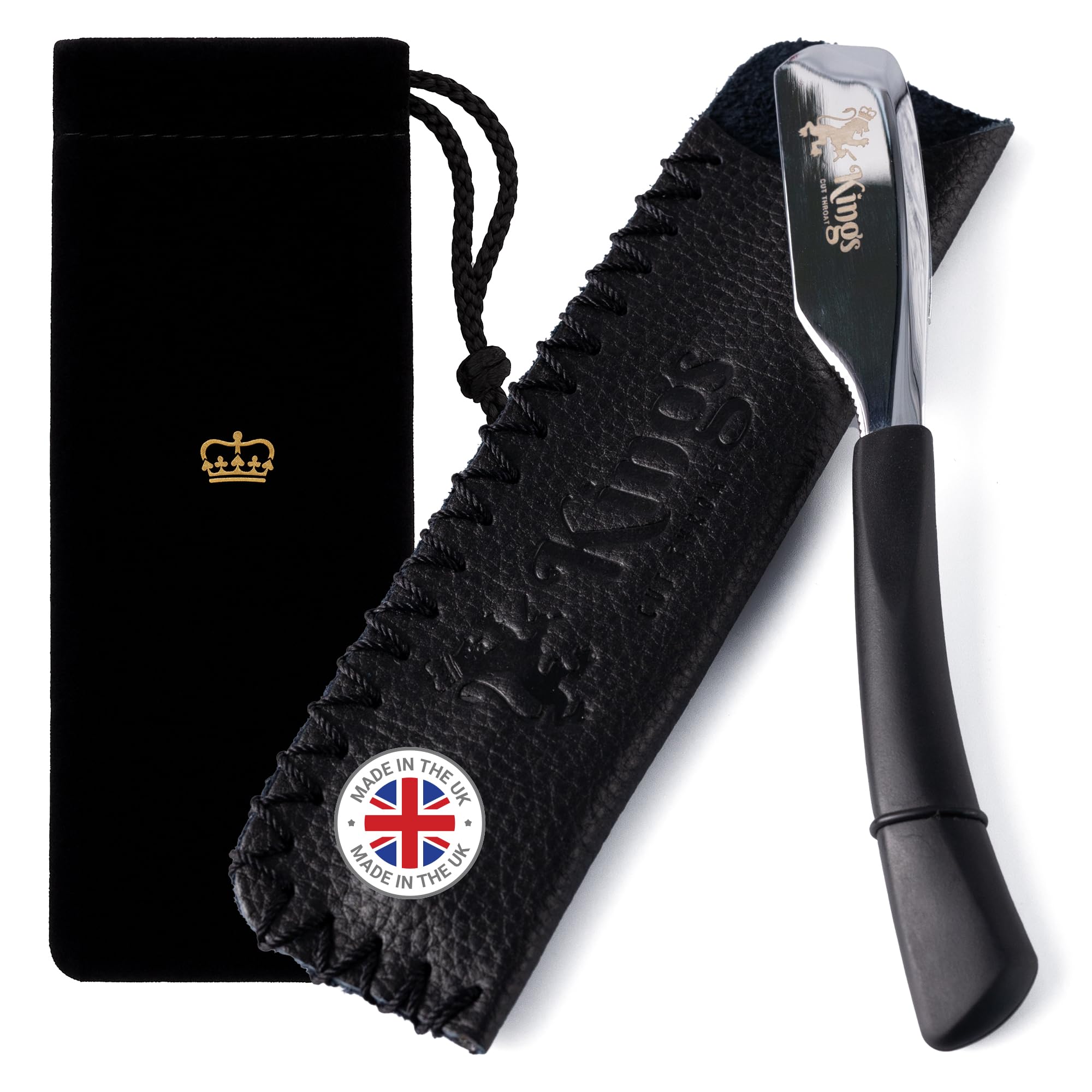 Kamisori Cut Throat Razor for Men by - Men’s Cutthroat Shaving Straight Razor – Leather Cut Throat Razor Kit Bag Included– Essential Male Grooming Accessory for Beards NO Blades