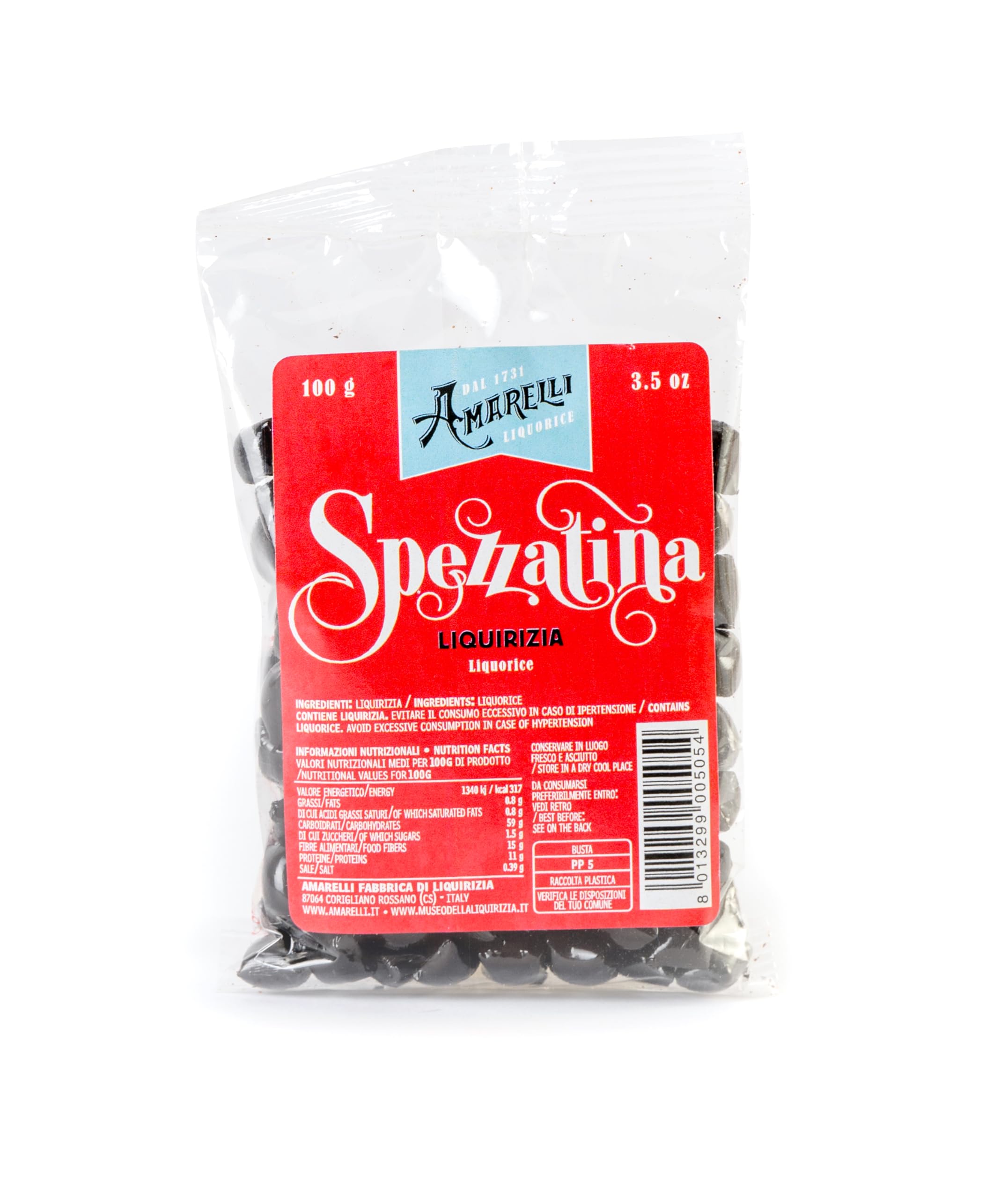 Amarelli Spezzatina Liquirizia Pura 100g – Gusto Intenso, Artigianale Italiana, Senza Zucchero