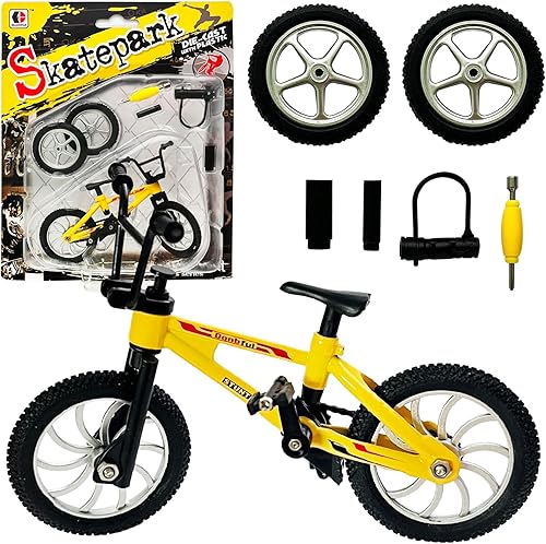 Miniatura 7 de BMX Toys - Juego de bicicleta de dedo de aleación BMX funcional para niños bicicleta de dedo mini dedo-BMX azul
