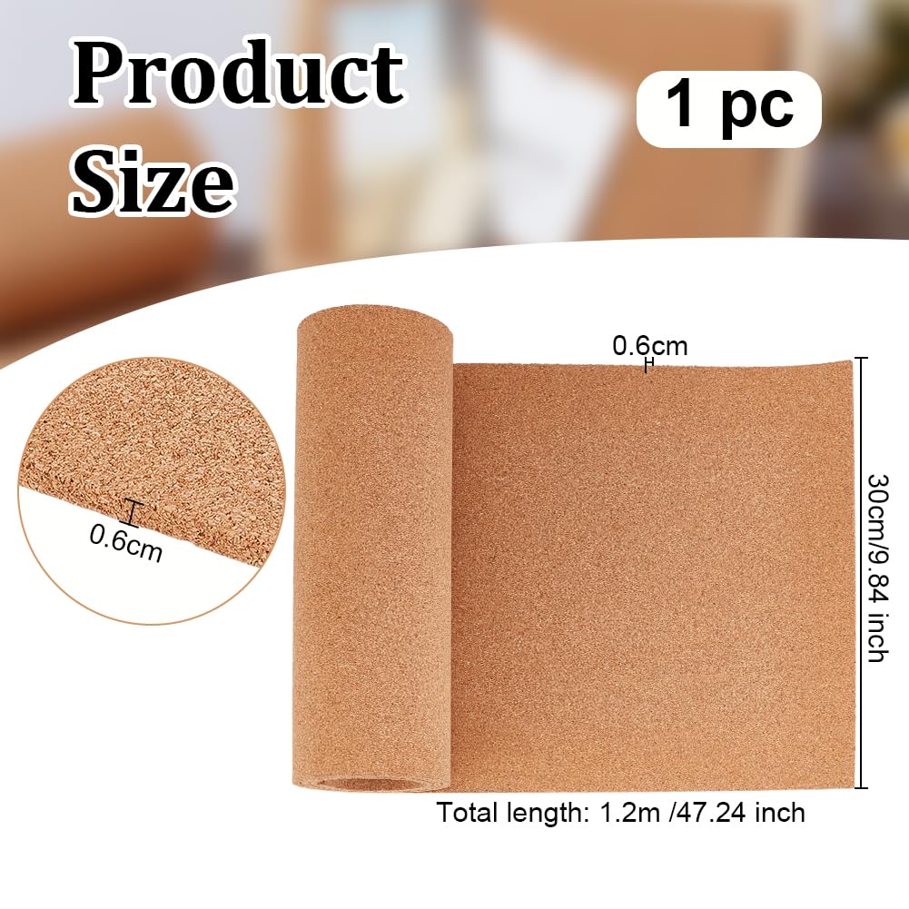 OLYCRAFT Tablero de Corcho Grande Natural 1.2m x 30cm 6mm Rollo Multiusos