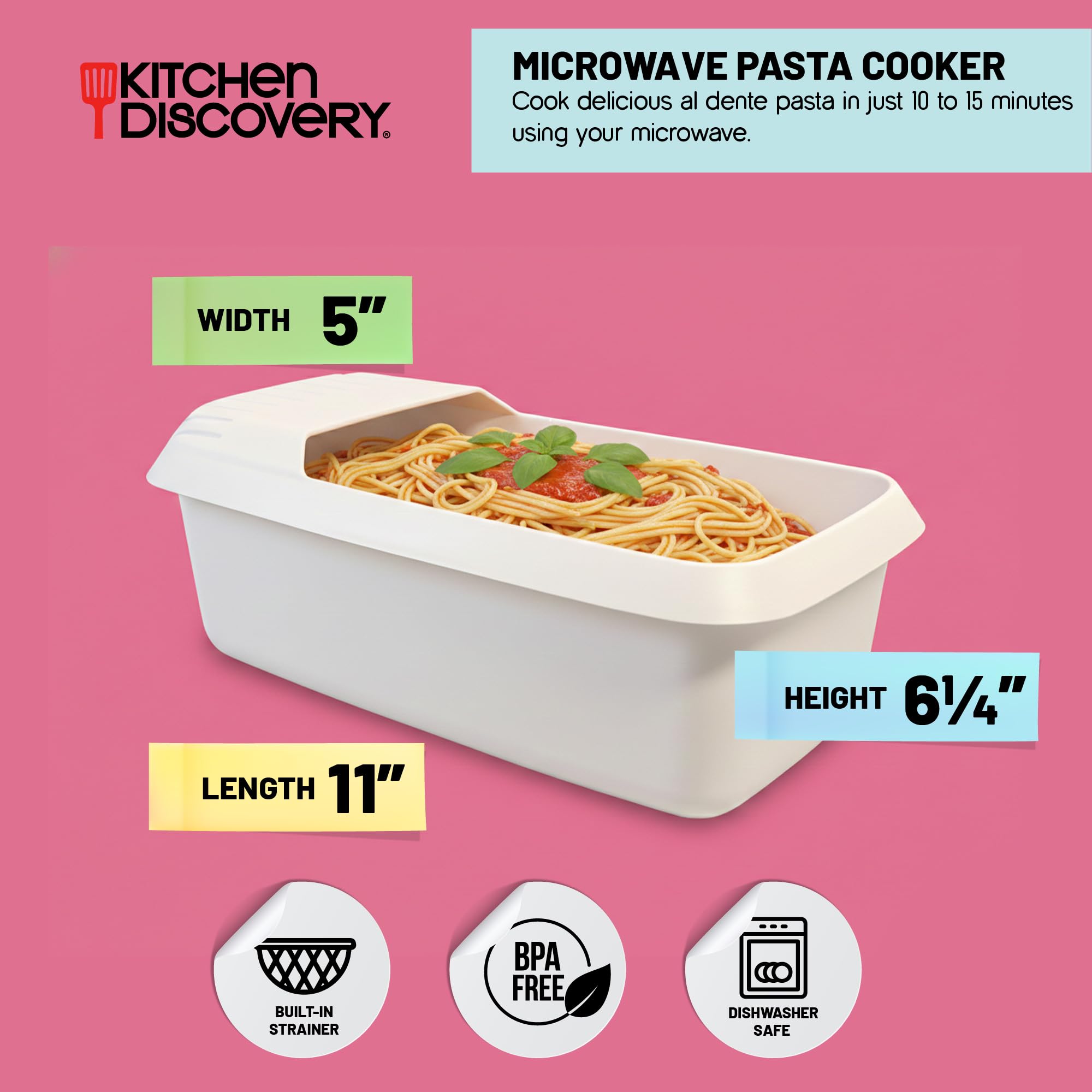 Microwave Pasta Cooker - Ready in 10 Minutes -2