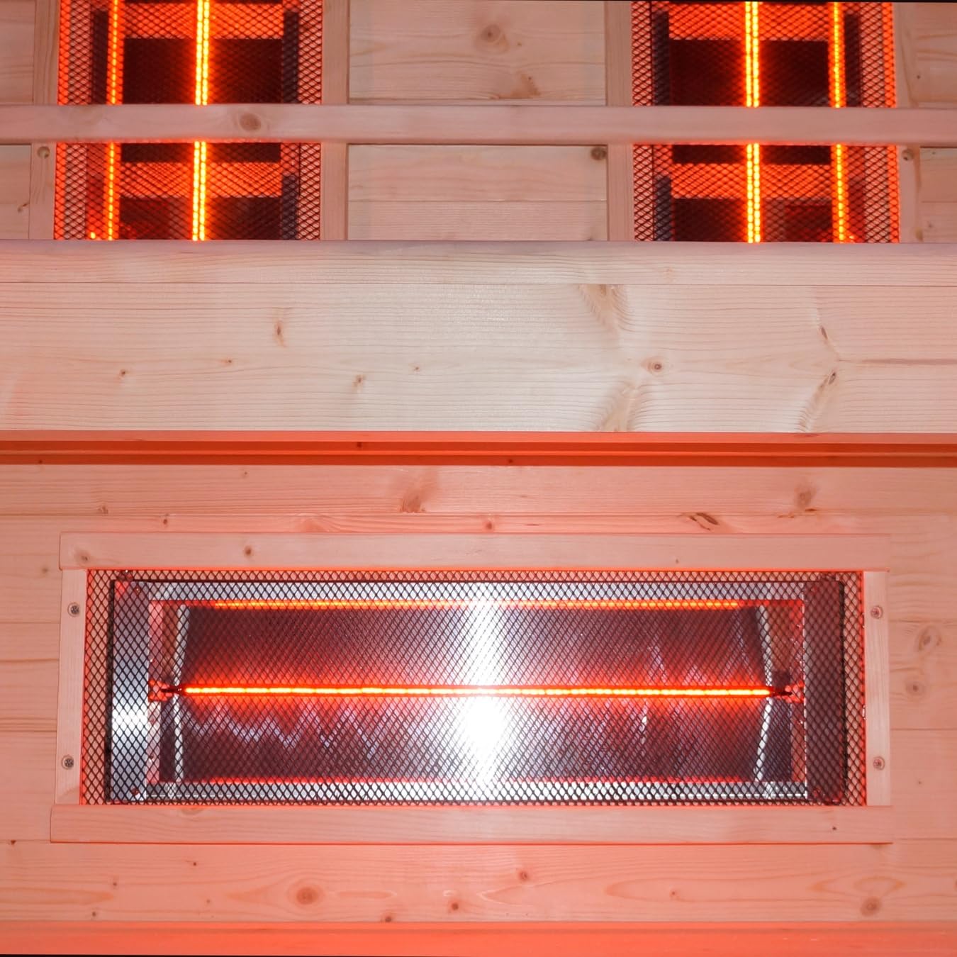 Cabina a infrarossi BILLUND per 2 persone, faretto a spettro completo, illuminazione a LED (7 colori), lettore MP3 con Bluetooth, 2 altoparlanti, dimensioni: 125 x 100 x 190 cm