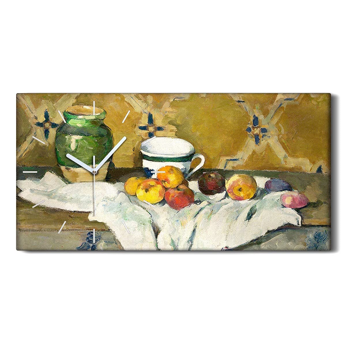 Horloge sur toile silencieuse 60x30cm Coloray pour un sommeil sans tic-tac dans la chambre