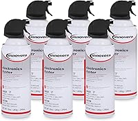 Innovera Compressed Air Duster 10 oz Cans, 6 Pack - Ozone Safe Cleaner for Electronics, Keyboards & PCs
