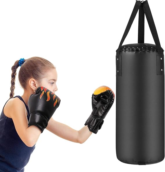 Odoland 2-in-1 Kids Boxing Gloves and Punching Mitts Set, Boxing Mitts Focus Pads, Youth Boxing Fight Gloves Equipment for Taekwondo, Kickboxing, Karate, Muay Thai, MMA Training