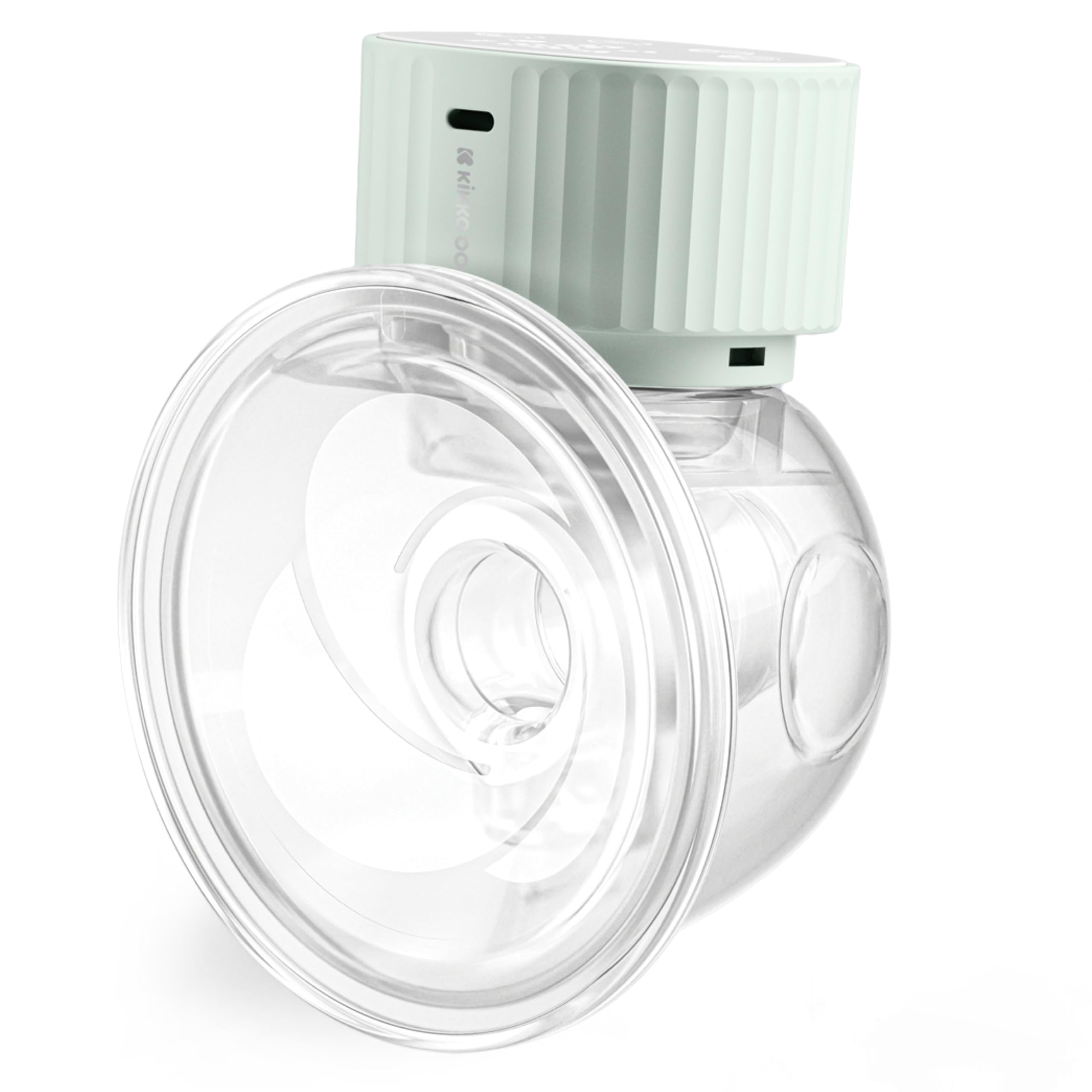 KikkaBoo Sacaleches Eléctrico Manos Libres y Portátil NOA, Extractor de Leche Materna, 3 Modos y 9 Niveles, Pantalla LED, Memoria, Fácil de Limpiar, Menta