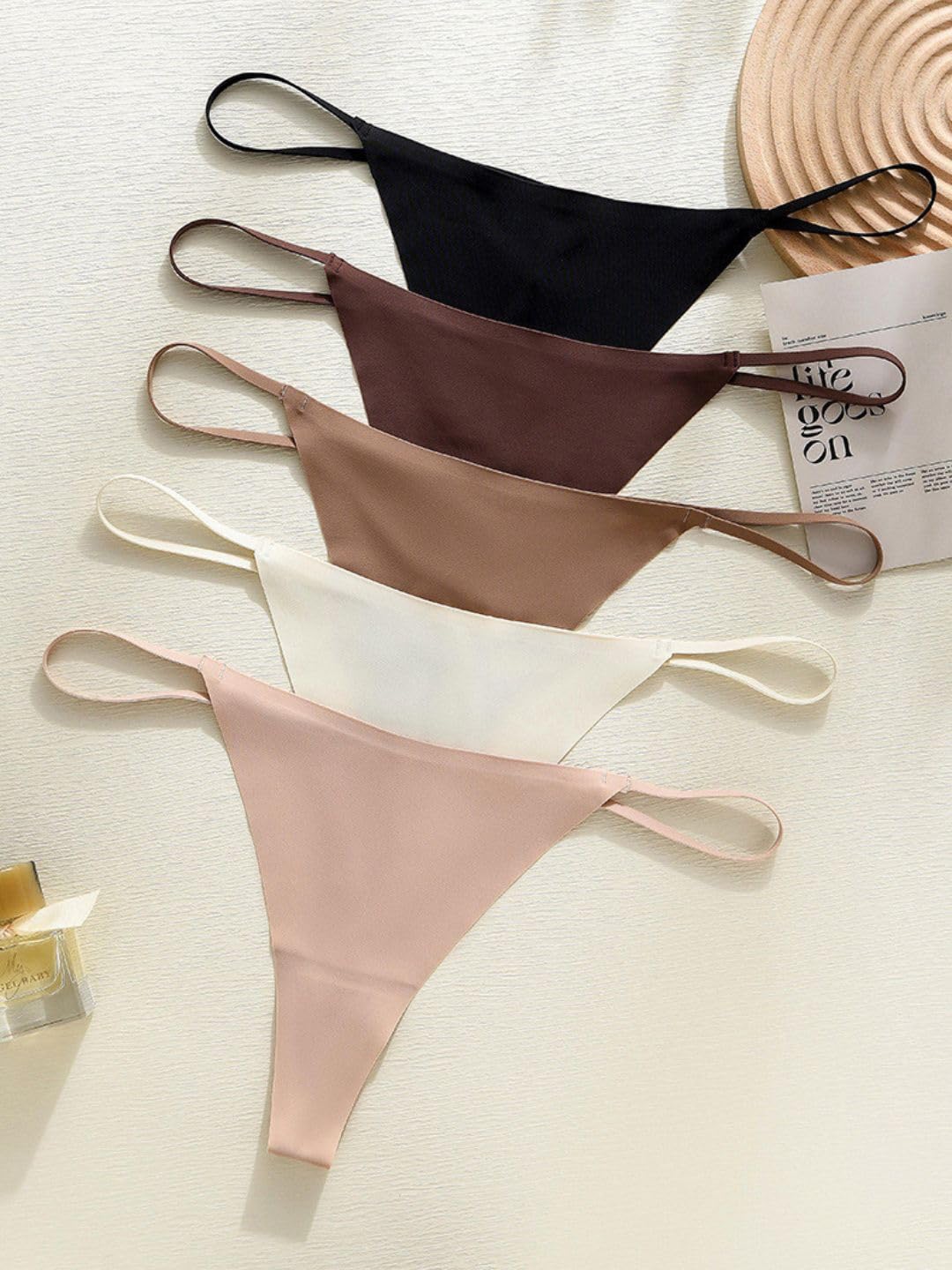 Tom & Gee Seamless G-Strings Thong Panty for Womens, Pack of 3, Multicolor Tom & Gee Seamless G-Strings Thong Panty for Womens, Pack of 3, Multicolor