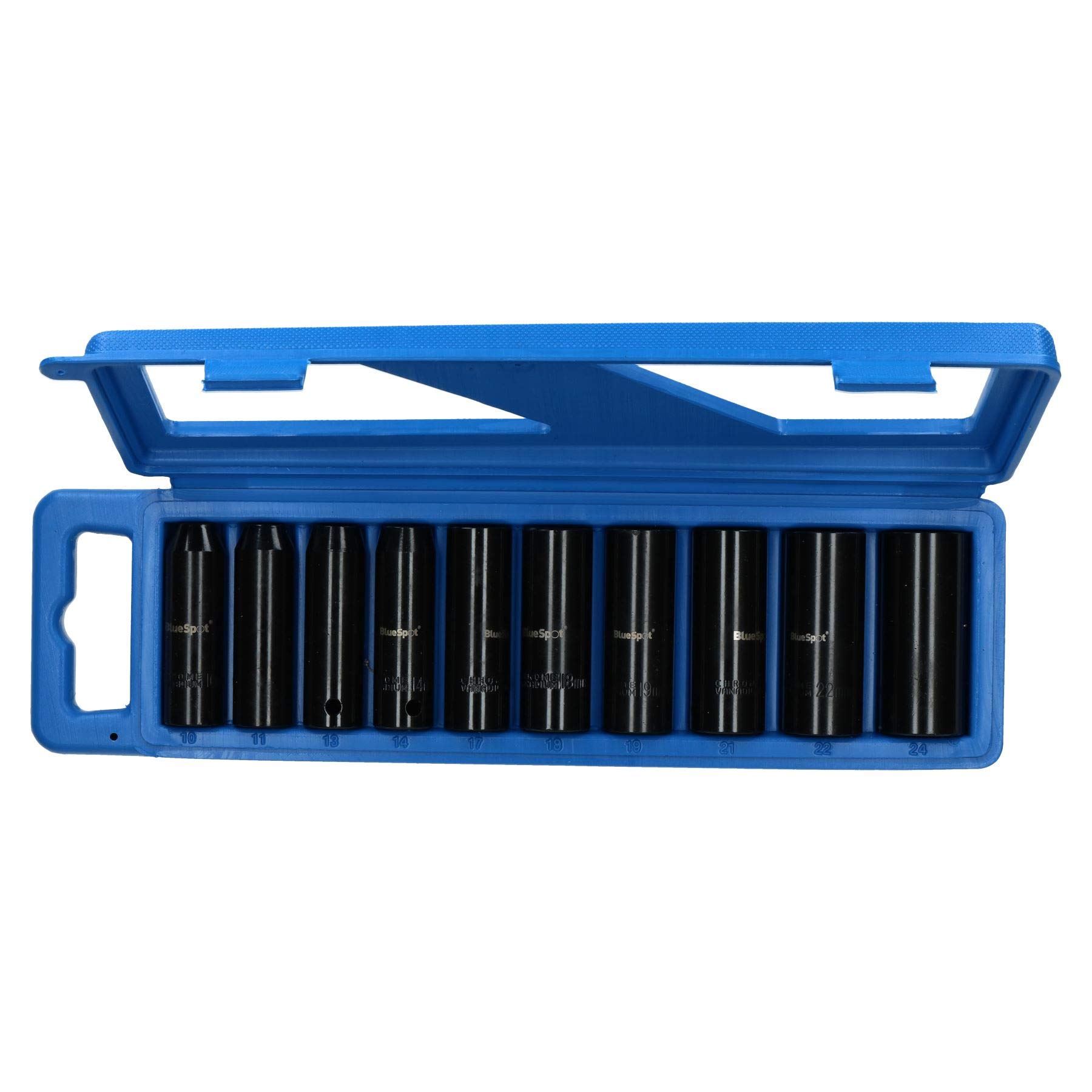 10pc 1/2" profondo impatto metrica Sockets 10-24mm & 1/2" barra portaruttore