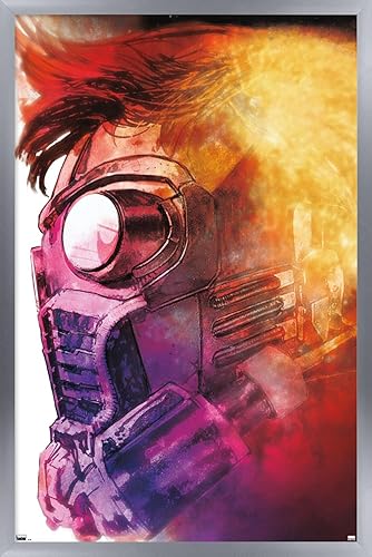Trends International Marvel Comics - Póster de pared con perfil de Guardianes de la Galaxia, 22.37 x 34.00 pulgadas, versión enmarcada plateada