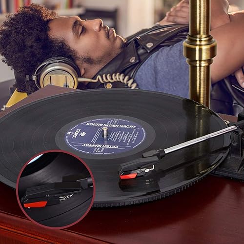 Miniatura 5 de Paquete de 6 agujas de tocadiscos de diamante de repuesto universales para tocadiscos de vinilo, aguja para tocadiscos de vinilo, fonógrafo LP,