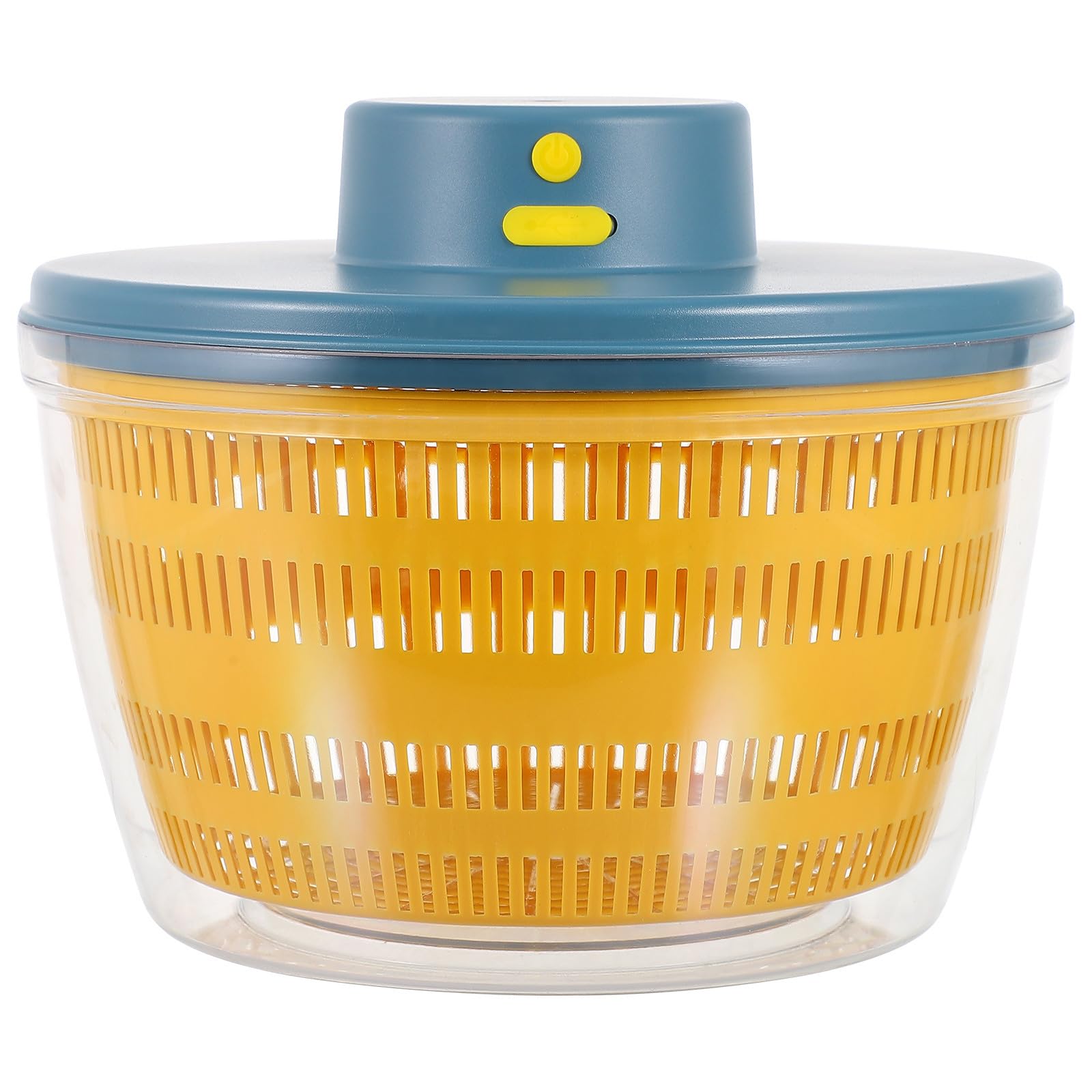 Centrifuga Insalata Elettrica 3l in Pp, Cestello Drenante Blu | Frutta e Verdura, Design Drenante Funzione di Raccolta, per Altre Occasioni e Hotel Dining