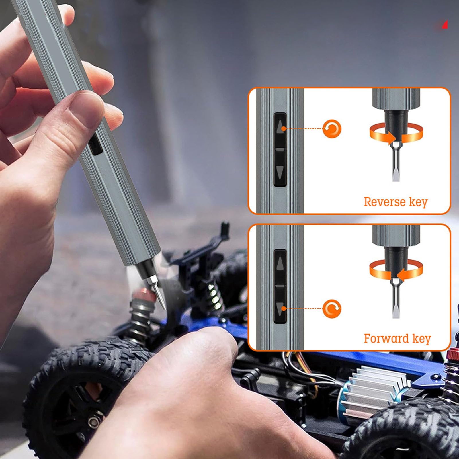 Destornillador eléctrico Kit de destornillador eléctrico inalámbrico recargable con luz LED de 45 bits 200 RPM 320 mAh para reparación de dispositivos electrónicos Mantenimiento
