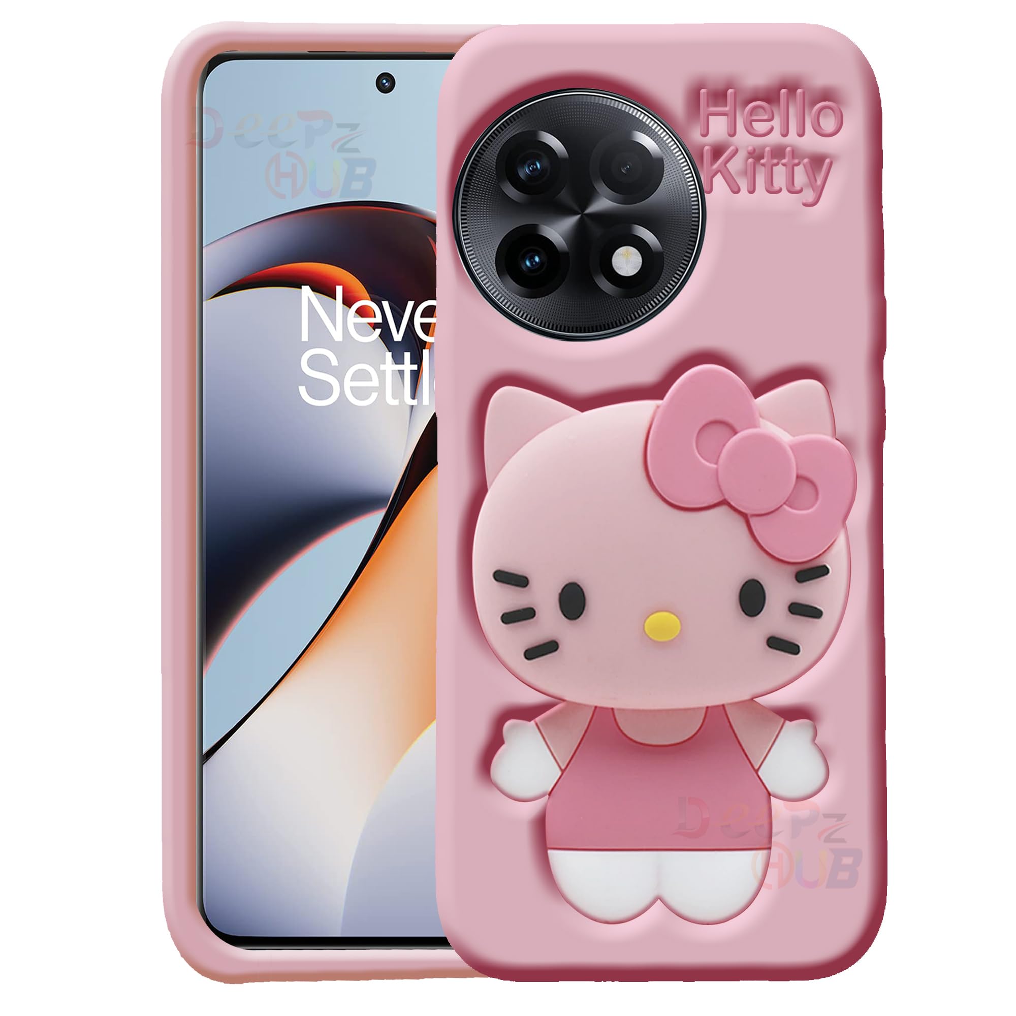 DeepzHub for OnePlus 11R 3D Cartoon Hello Kitty Case,Full Protective Bow Cat Girly Kitty Doll Animal Back Case with Face Holder Cute Soft Silicone Stylish Fashion Fun Aesthetic Cover for OnePlus 11R (B0D9S9XCB4) Amazon Price History, Amazon Price Tracker