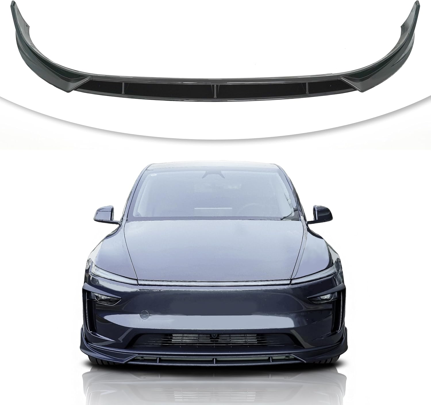 Front Bumper Lip For 2025-2026 Tesla Model Y Juniper, Front Lip Splitter Performance Style Lower Chin Protector Body Kit Glossy Black