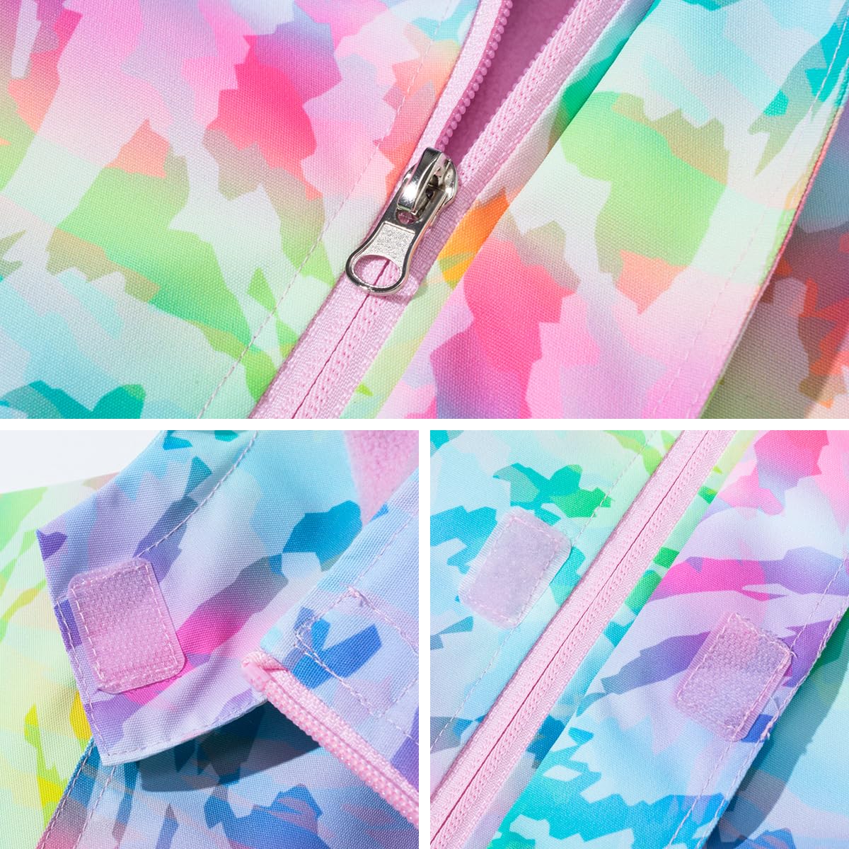 linboo Chaqueta softshell para niña, chaqueta de entretiempo con capucha, forro polar, cortavientos, transpirable, impermeable, chaqueta para exteriores para niños