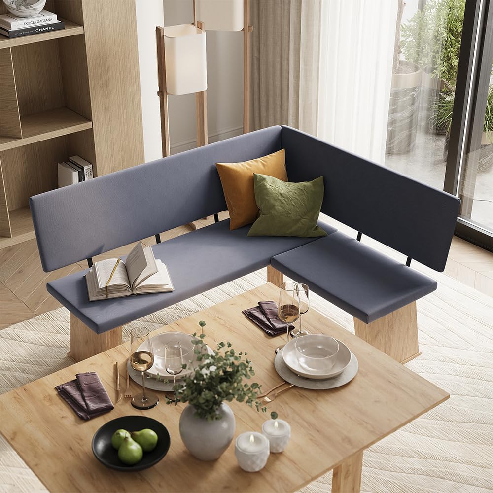 Vicco Ławka narożna do jadalni "Rivon", Dąb goldkraft/Antracyt 150 x 120 cm