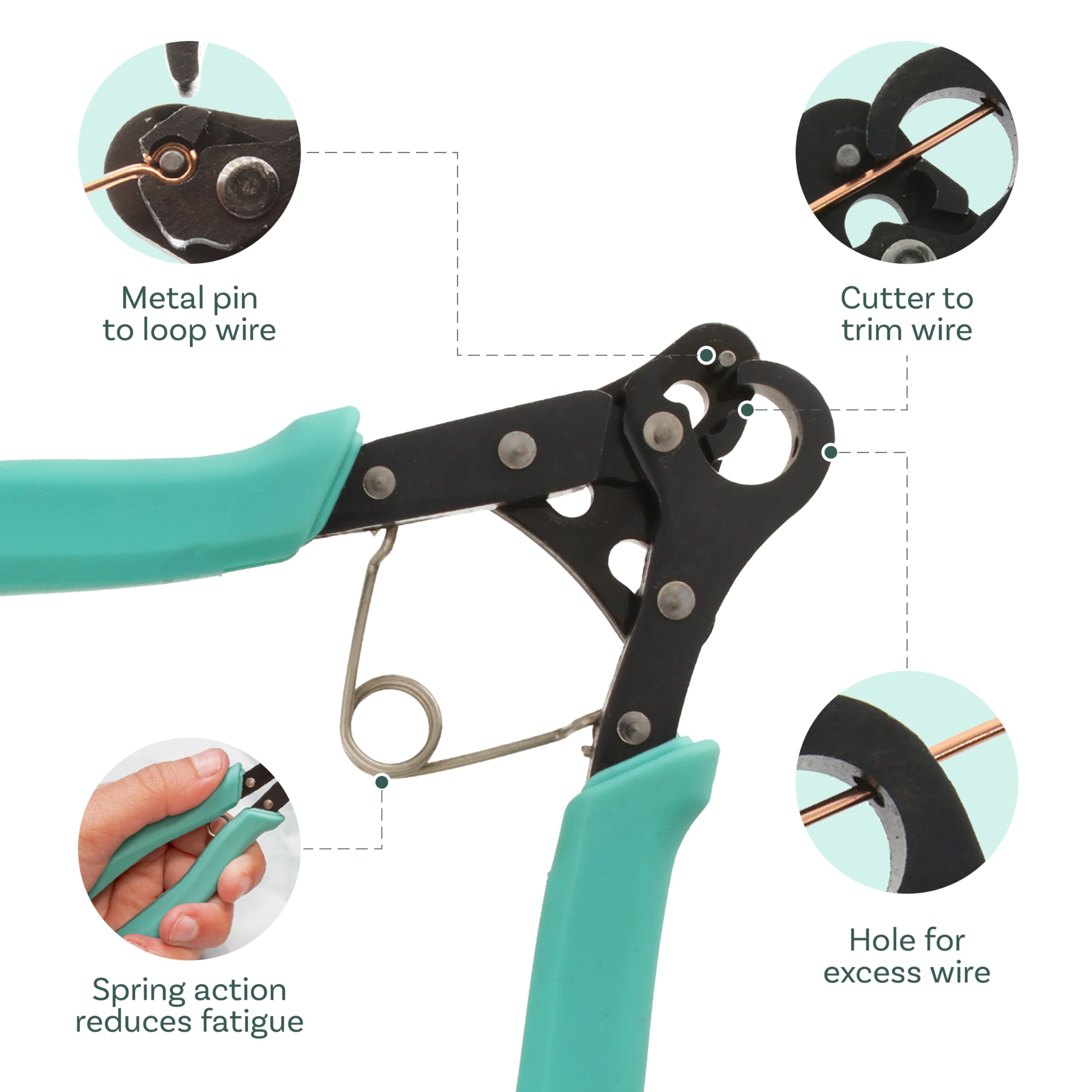 The Beadsmith Boucleur Vintaj One Step | Créez et découpez des boucles régulières de 1,5 mm pour la fabrication de bijoux. À utiliser avec du fil de 24 à 18 g.