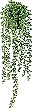 Artificial Hanging Plants for Decor，Potted Greenery Decor，Potted Faux Plants，Plastic Plants Room Decor, Artificial Greenery Leaves, Fake Plants Vines for Bedroom Decoration (1Pots)