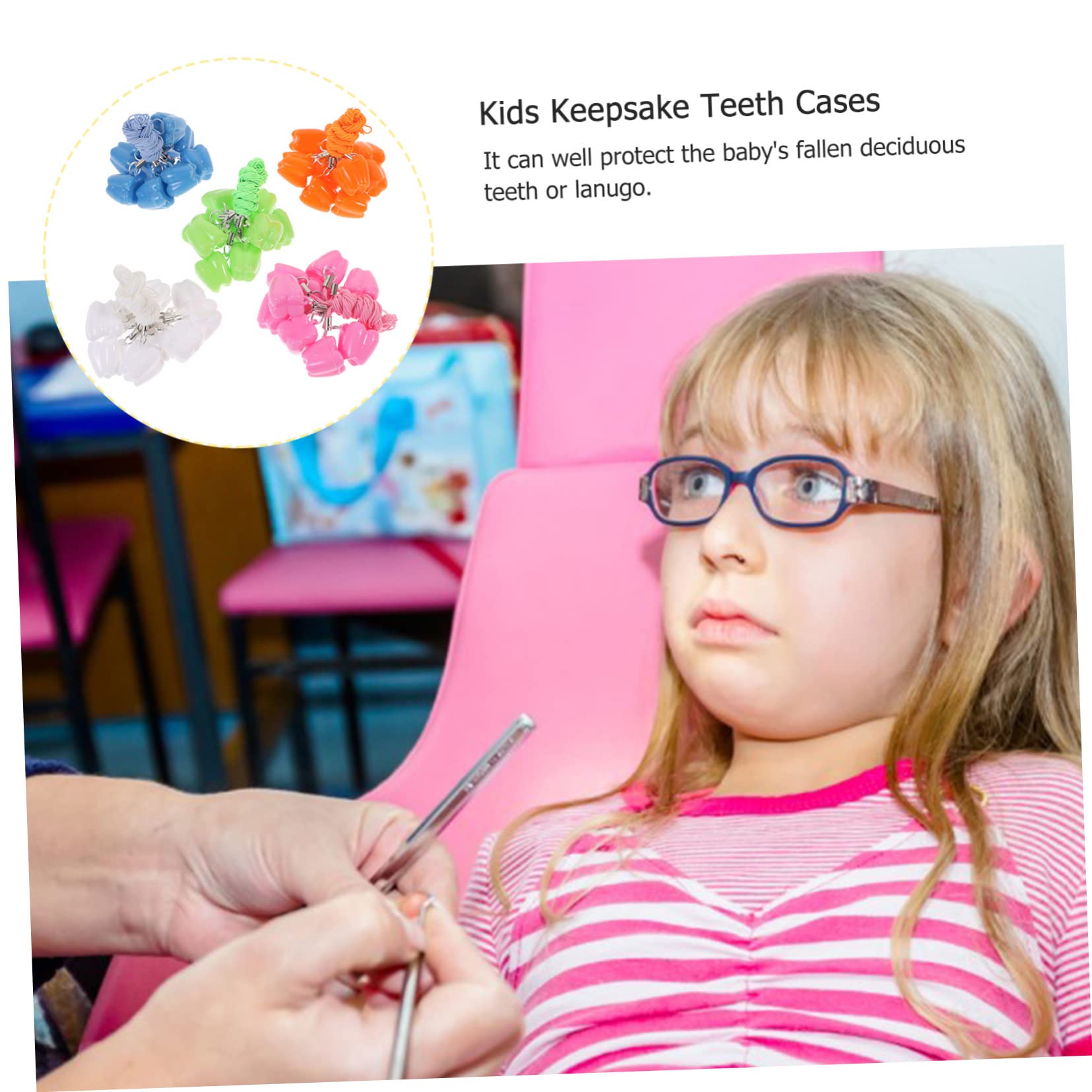 BESPORTBLE Practical Children's Box 50pcs Baby Tooth Storage Baby First Tooth Box Keepsake Storage for Special Occasions