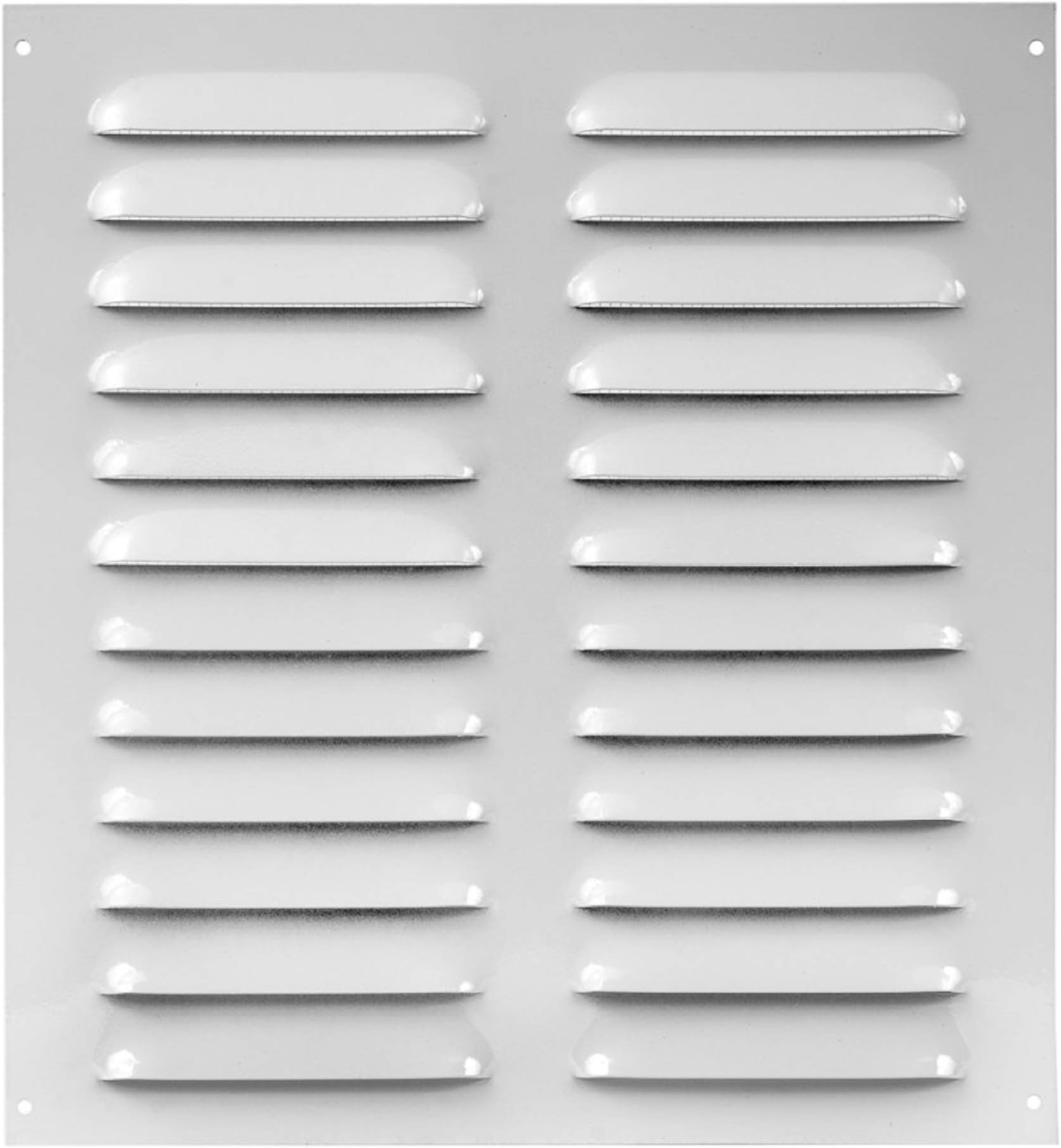 EUROPLAST 260x280mm / 10x11" inch White Metal Air Vent Grille Cover with Insect Mesh - Ventilation Cover