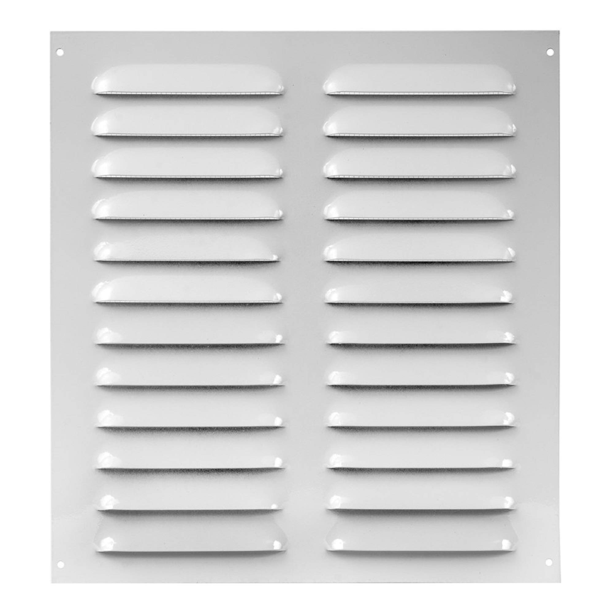 EUROPLAST 260x280mm / 10x11" inch White Metal Air Vent Grille Cover with Insect Mesh - Ventilation Cover