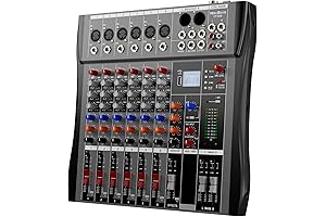 BAXS 6 Channel DJ Bluetooth Controller Audio Mixer