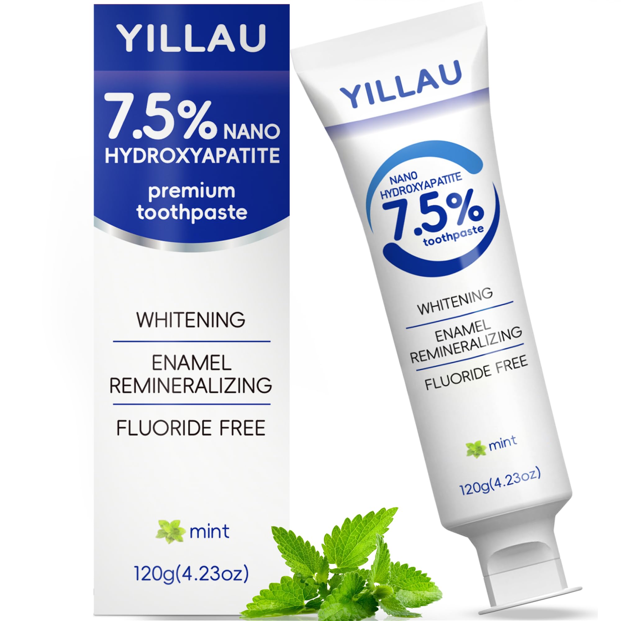 Hydroxyapatite Toothpaste Nano Hydroxy 7 5 Fluoride Free for Sensitive Teeth Enamel Protection Dent Whitening Remineralizing Nano Hydroxyapatite