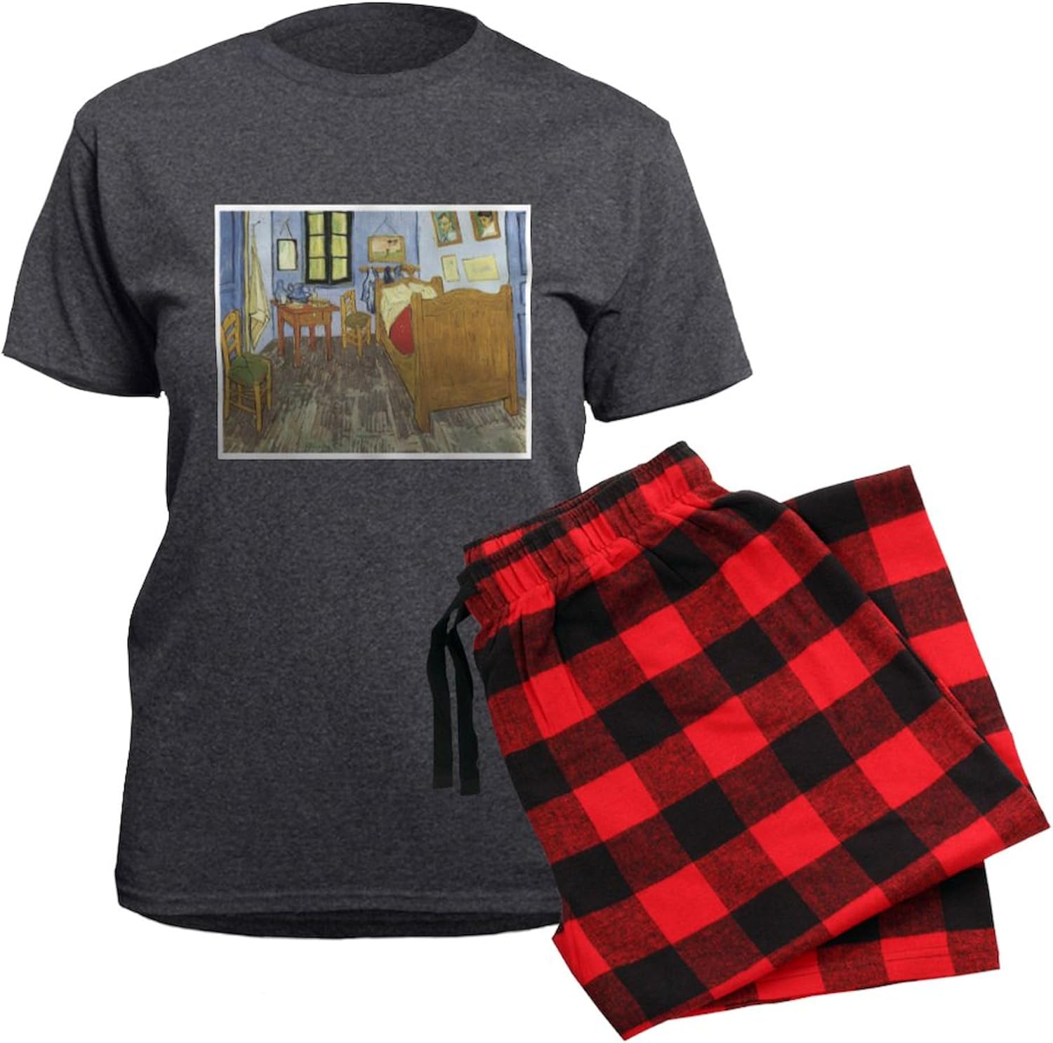 CafePress The Bedroom Women's Charcoal Pajamas Women's Charcoal Novelty Pajama Set