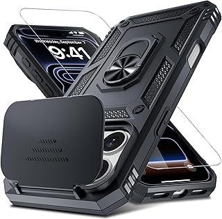 for iPhone 17 Pro Max/18 Pro Max Phone Case Built in foldable Camera Cover