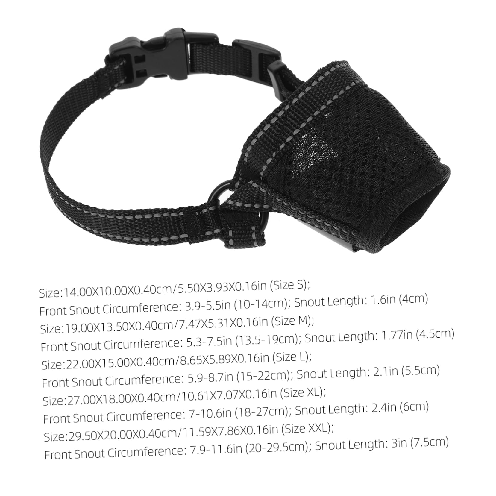 Abaodam Adjustable Dog Muzzle for Small Dogs Breathable Walking Mask -Barking Doggy Mask Polyester Material Size s