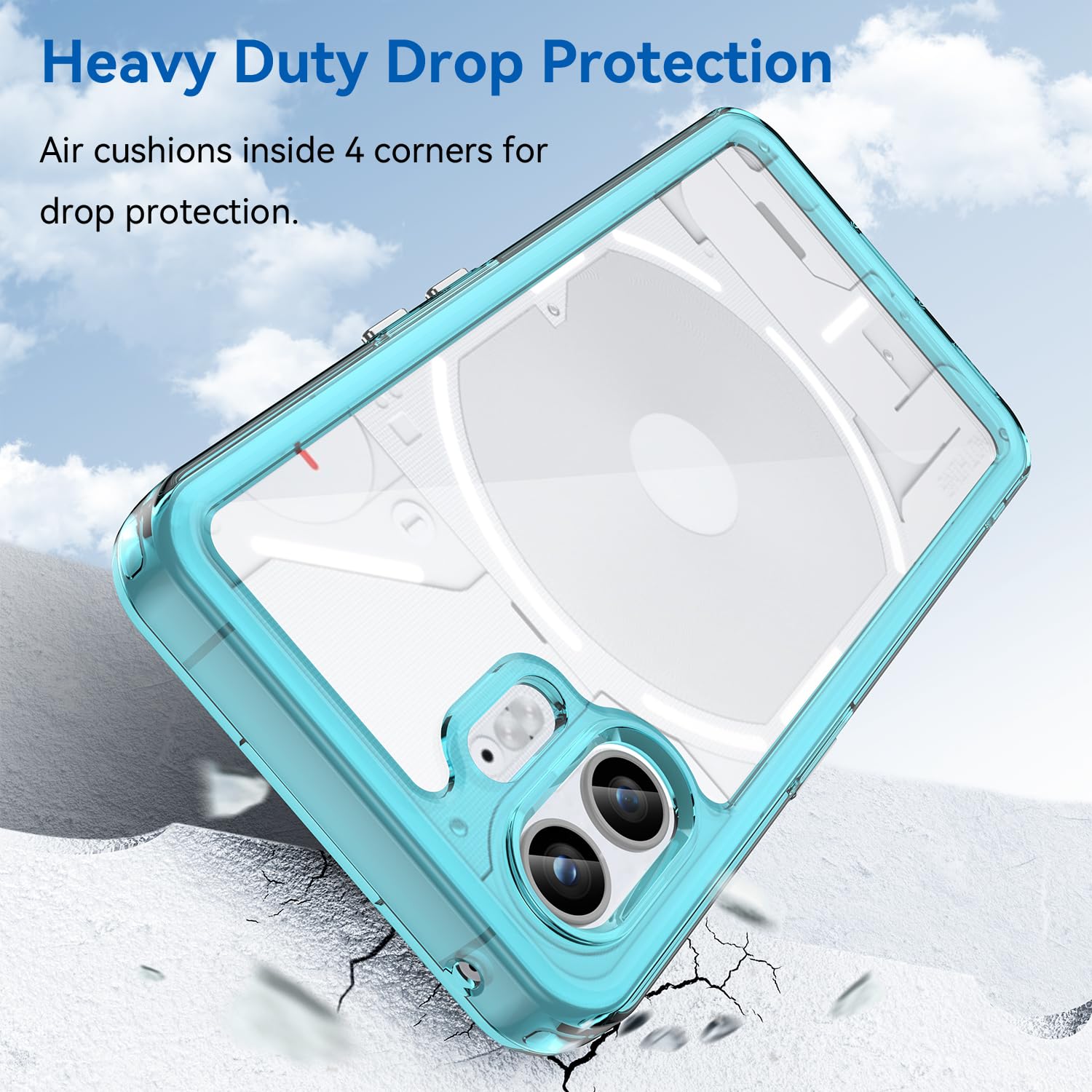 Cover anti-urto per Nothing Phone 2a trasparente flessibile