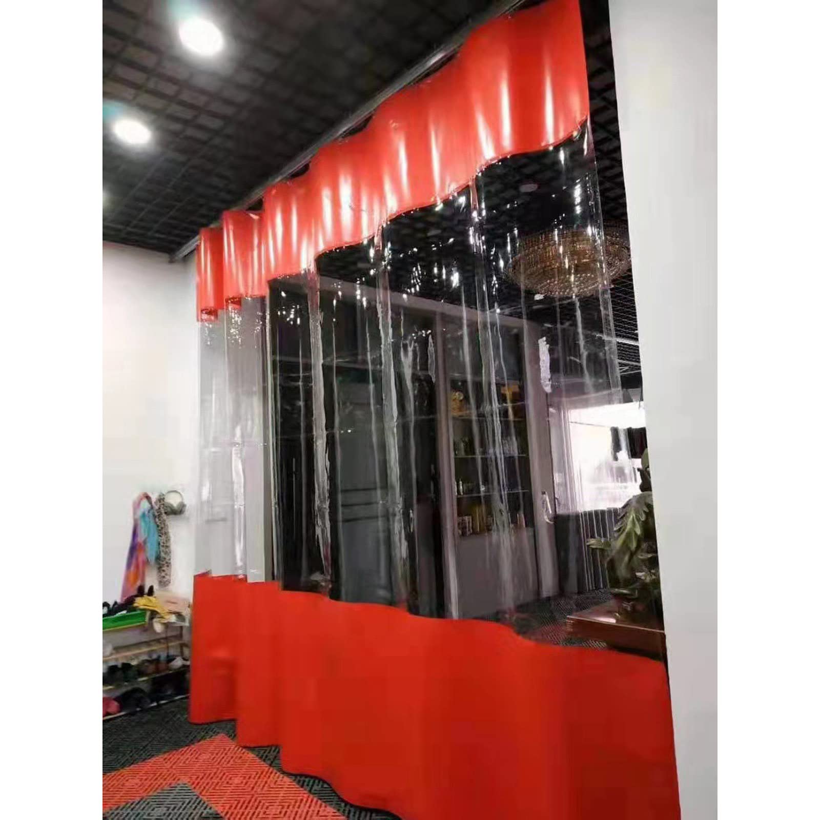 Tende Per Esterno,Pannelli Laterali in Telone in Pvc Trasparente Impermeabile,Con Occhielli,Teloni Resistente Alle Intemperie Da 0,3mm,Tende Divisorie Per Gazebo Pergolati,W×H-1×2m(3.3*6.6ft