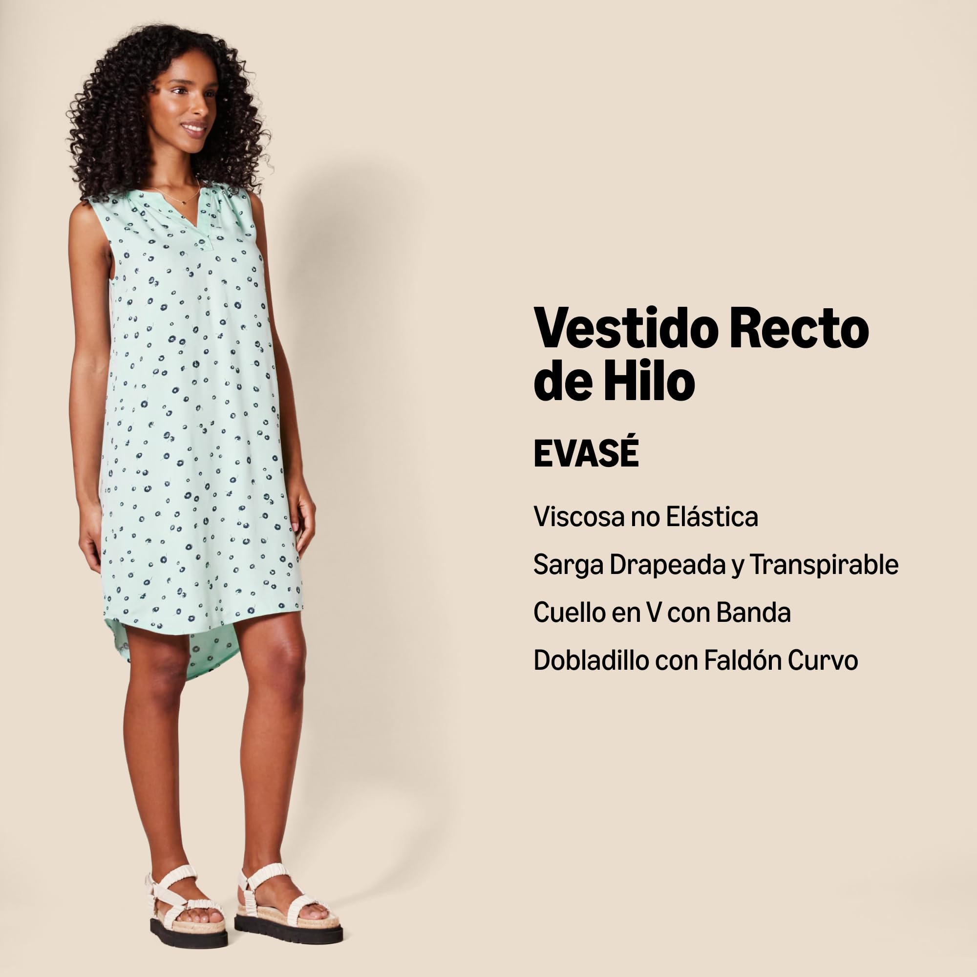 Amazon Essentials Mujer Vestido Recto de Tejido sin Mangas