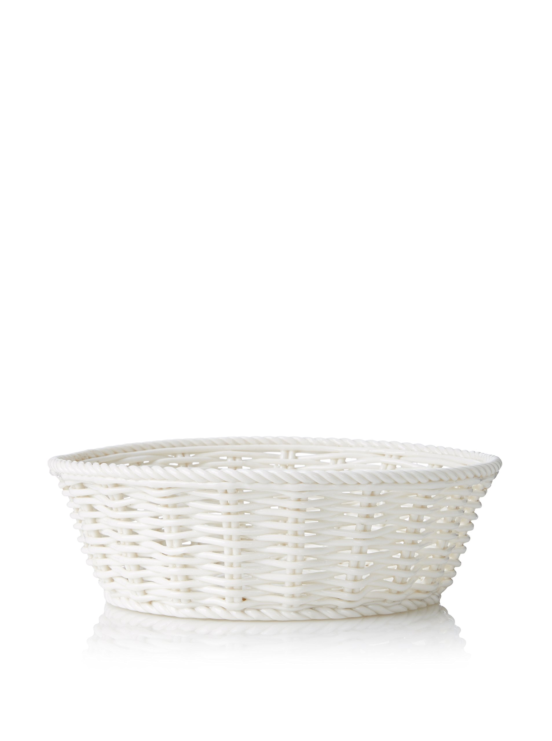 Seletti La Cesta para el Pan, Porcelana, Blanco, 22 x 7,5 cm