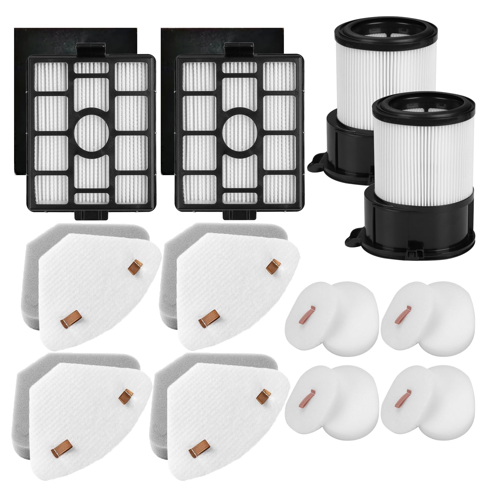 Replacement for Shark IP3251, IP3251C, IP3253, 2 PACK Auto-empty Dock Hepa Filter + 4 PACK Pre-motor Filter Assembly & 2 PACK Handheld Vacuum Post-motor Filter+ 4 PACK Pre-moter Filters