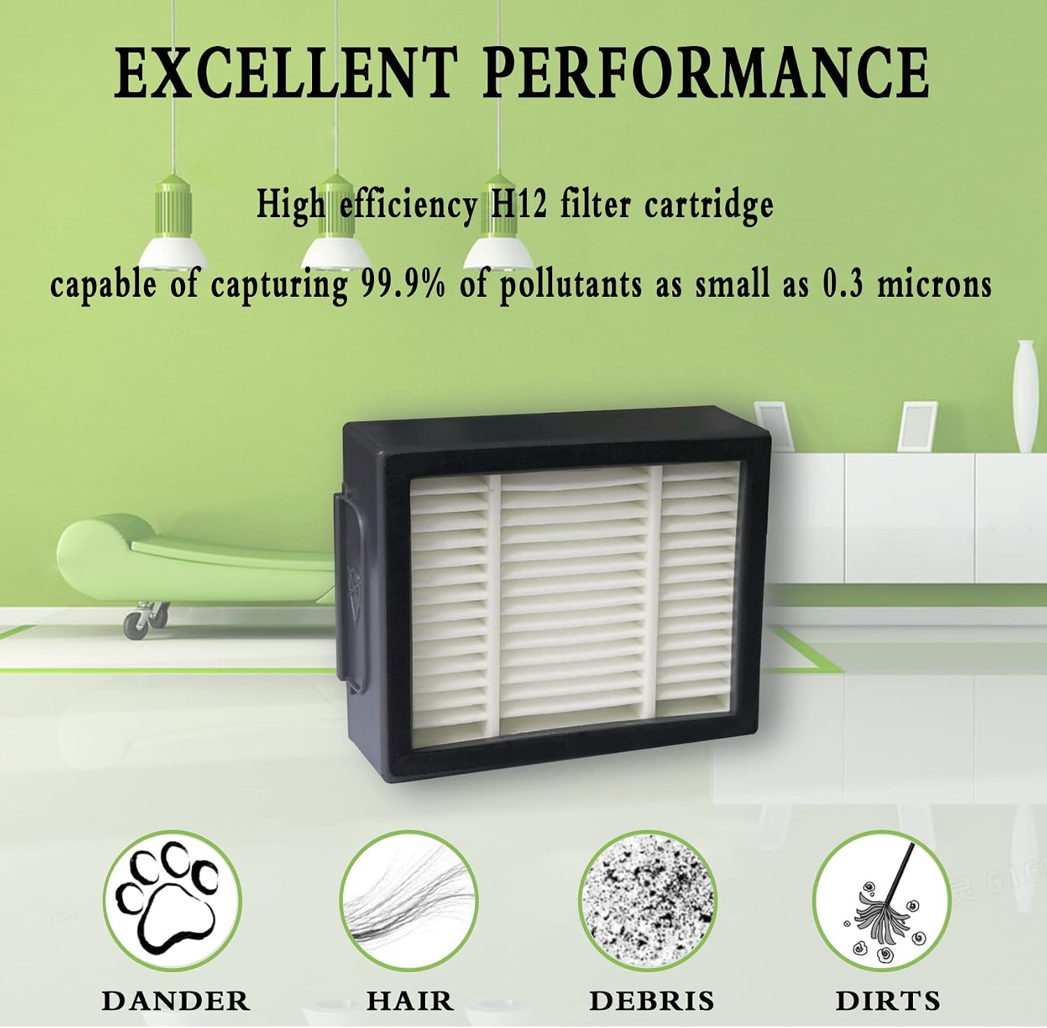 6 pcs Vac HEPA Filter for iRobot Roomba i & j & e, Combo i & j Series