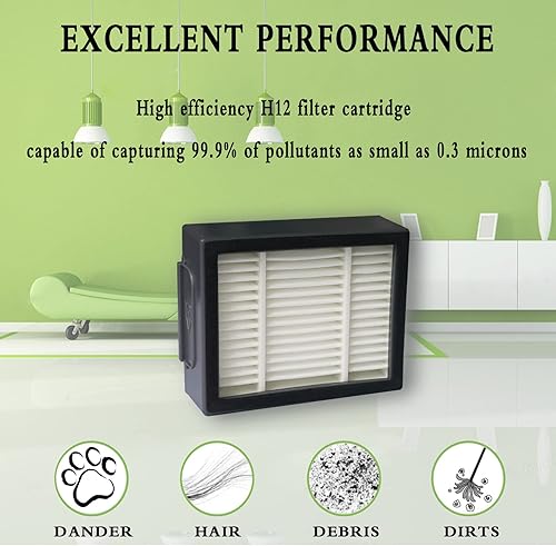 Miniatura 6 de E-HAO Paquete de 6 filtros HEPA de repuesto para iRobot Roomba serie i, j y e, todos los modelos, accesorios de filtro de vacío para modelos de