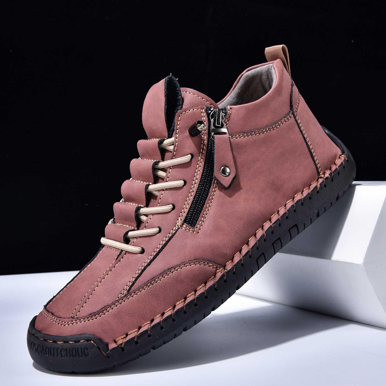 Generisch Buty do stroju ludowego, ślubne, do stroju bawarskiego, buty rekreacyjne dla mężczyzn, z bocznym zamkiem błyskawicznym, sznurowane, do noszenia na co dzień, do całorocznego komfortu